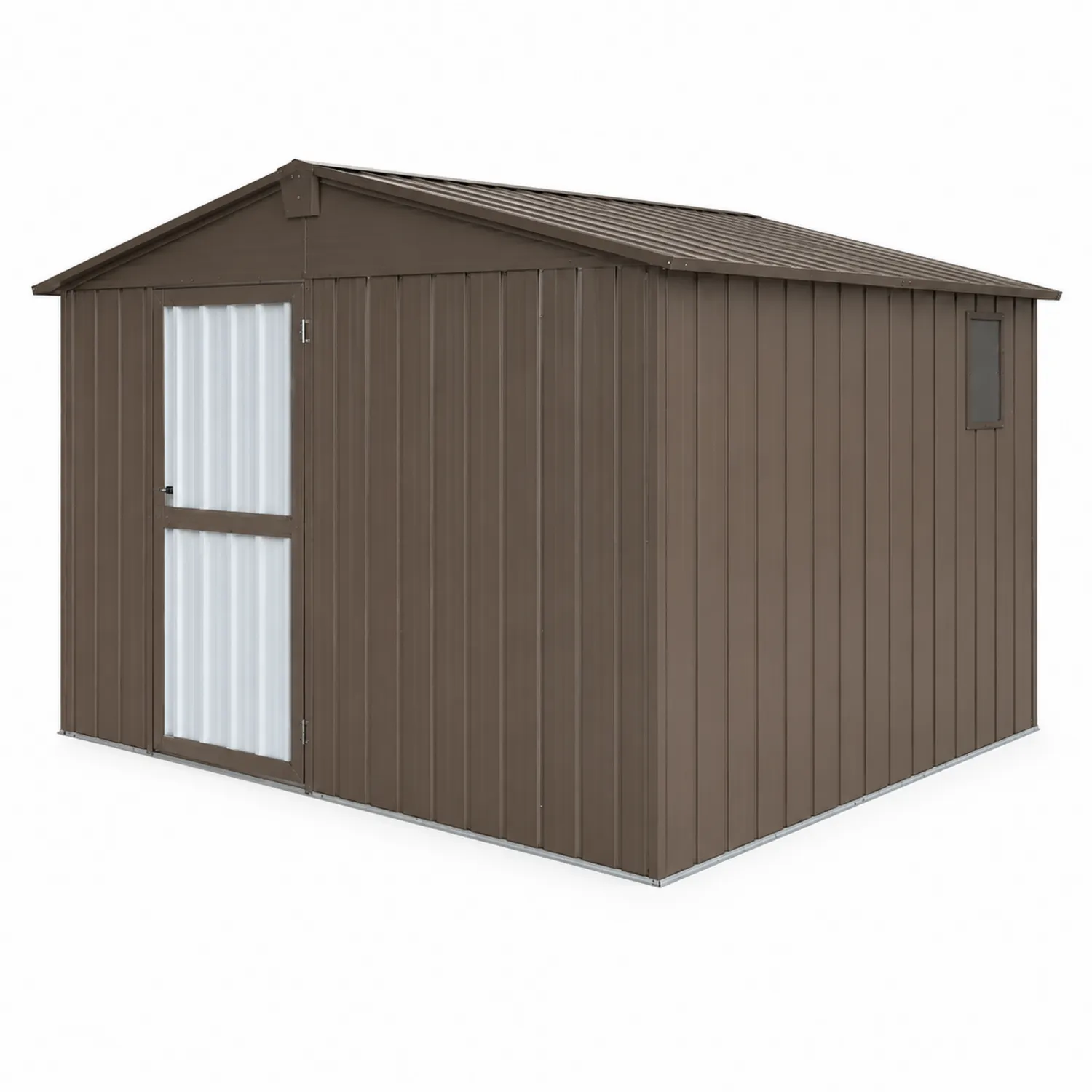 Metalowy schowek z blachy stalowej brązowy 4x3m-Wohnkulturcraft
