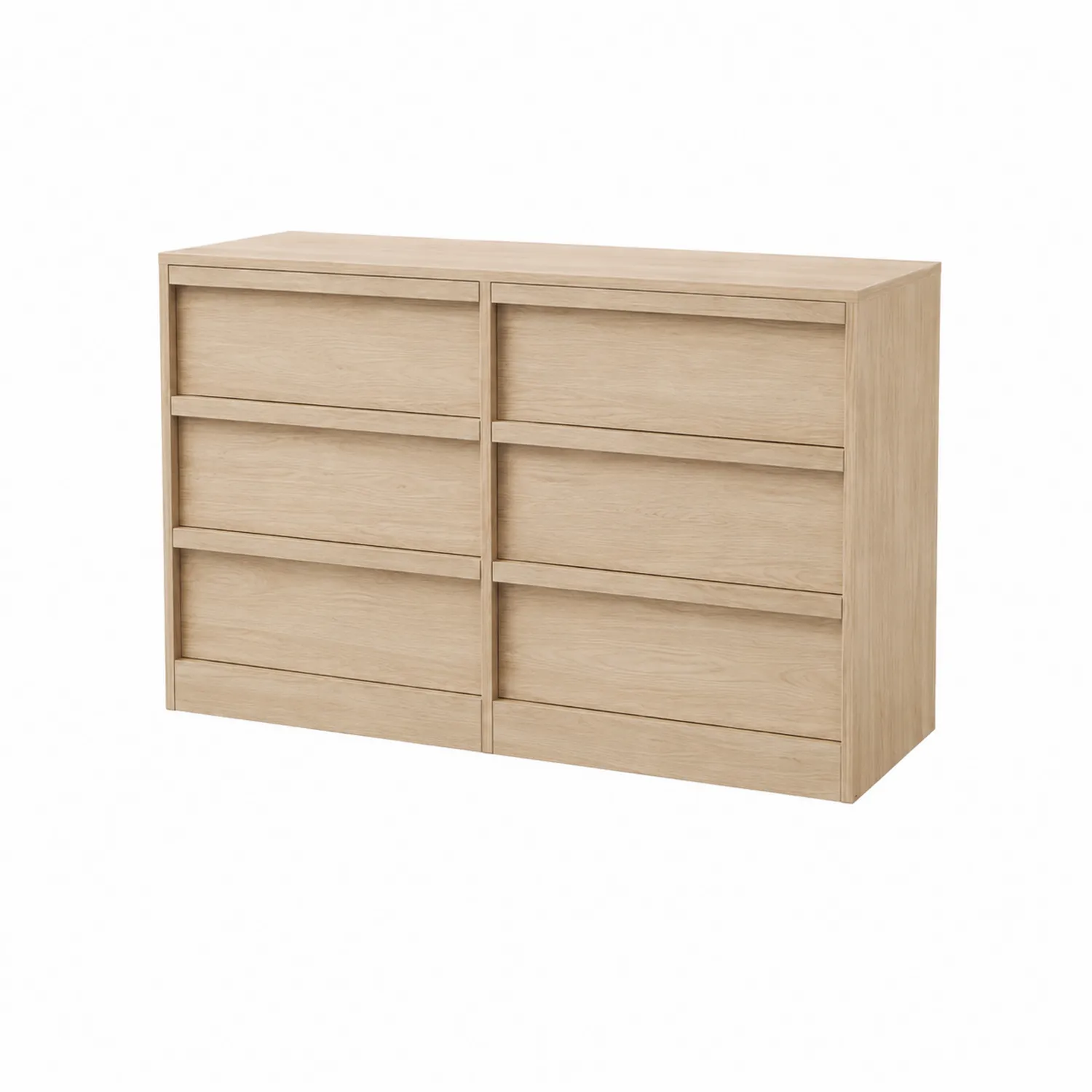 Komoda z sześcioma szufladami z drewna dębowego 120cm-Wohnkulturcraft