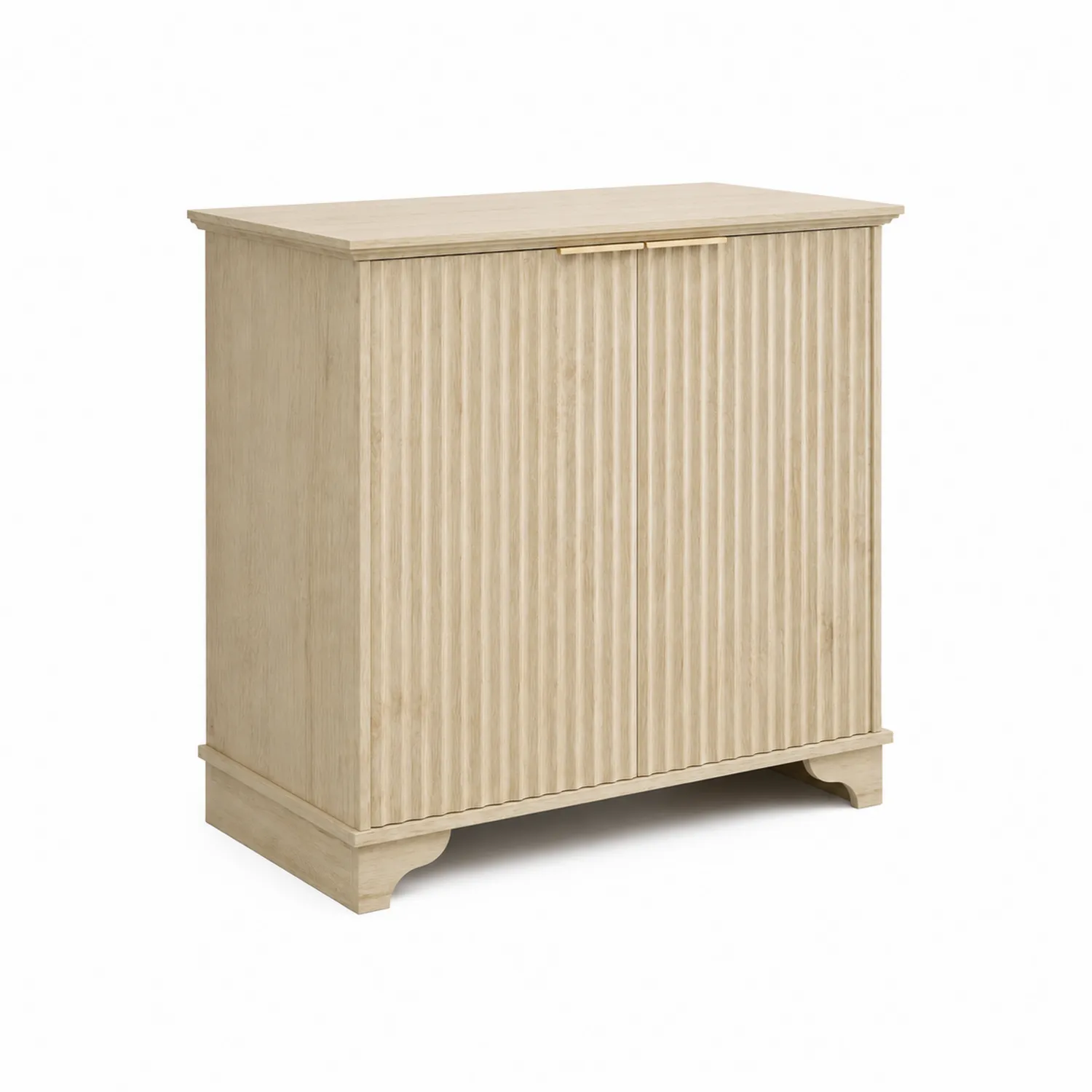 Kredens drewniany z litego dębu 120x90x50 cm z żłobionymi frontami-Wohnkulturcraft