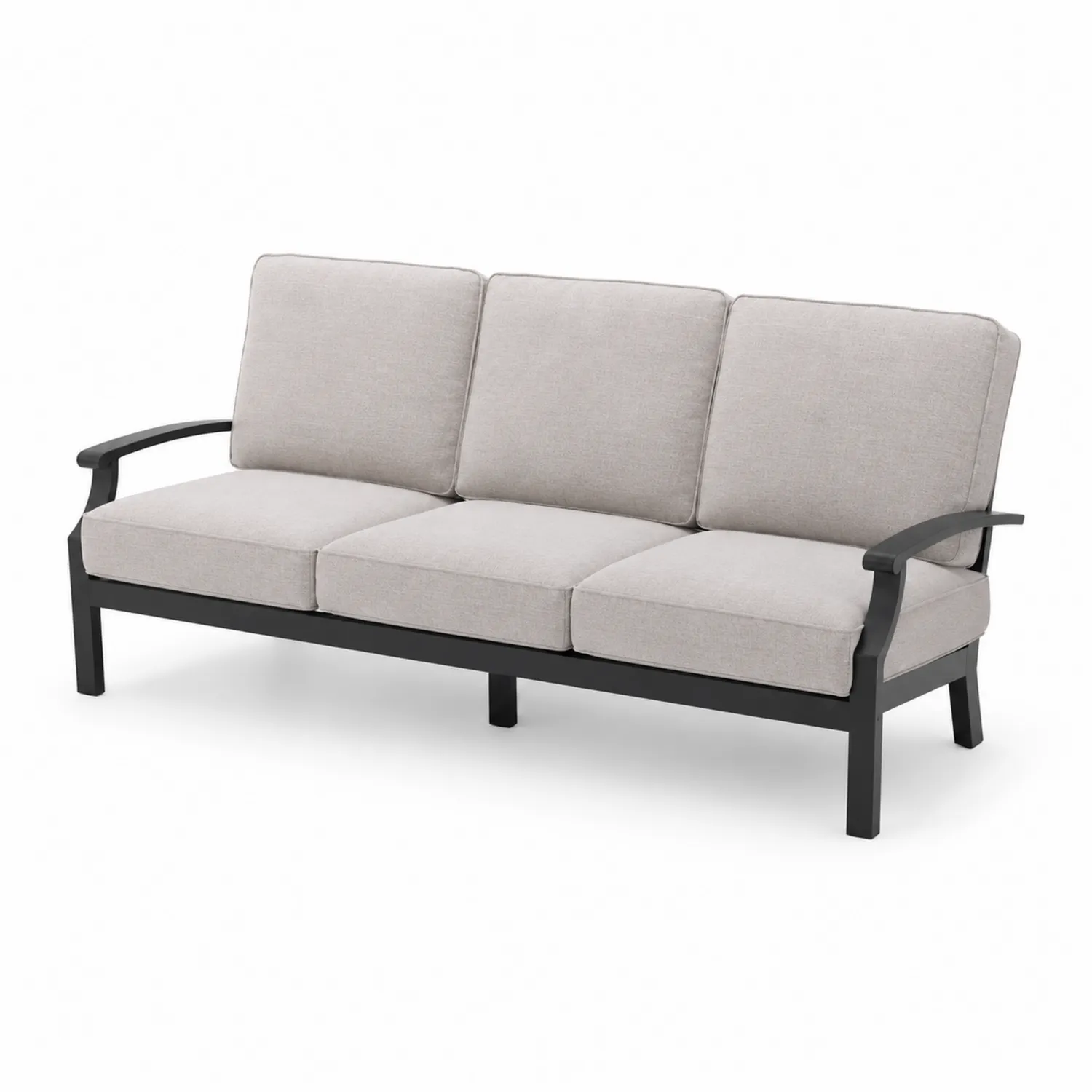 Szara 3-osobowa sofa aluminiowa z poliestru-Wohnkulturcraft