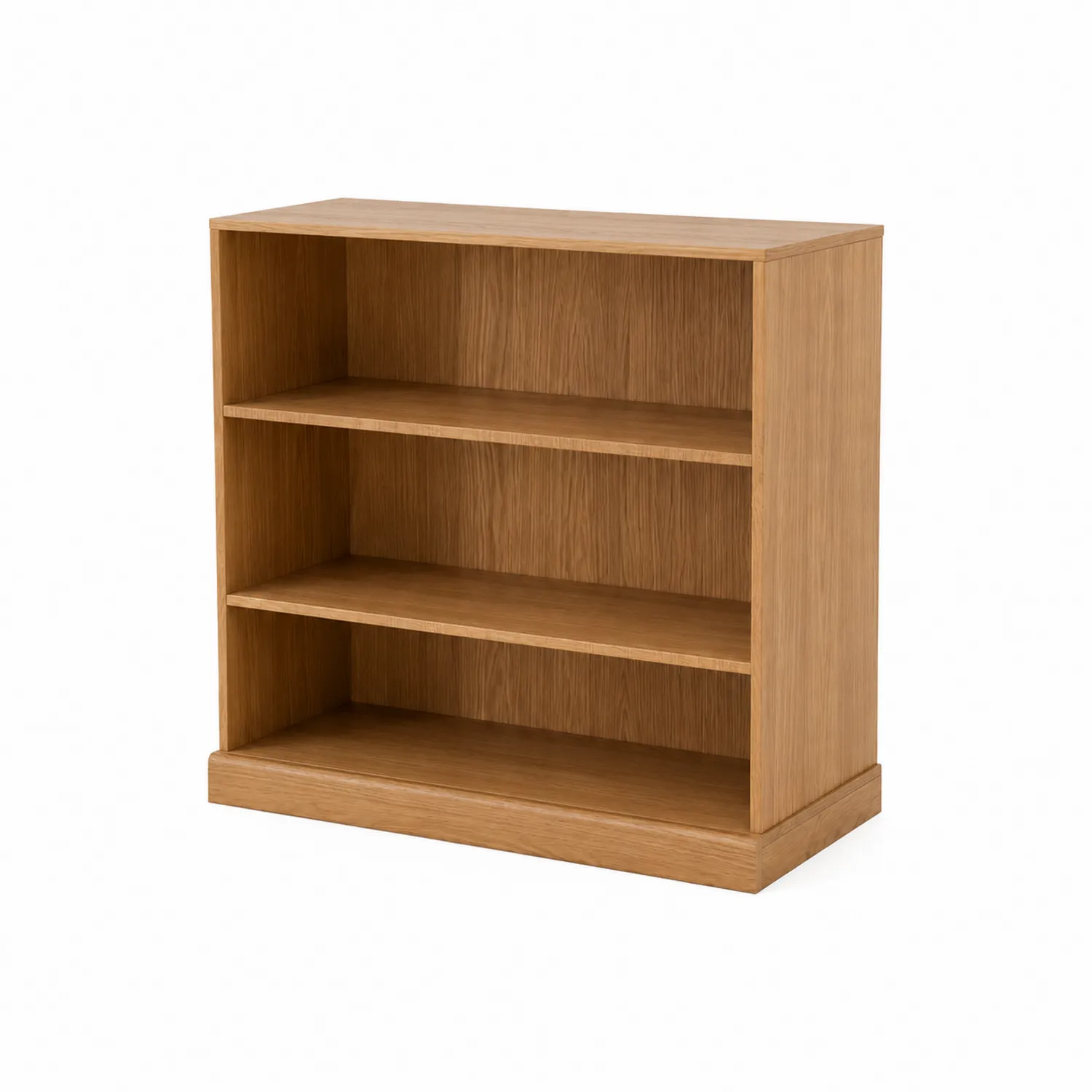 Regał drewniany dębowy 3 półki brązowy 90cm x 30cm x 100cm-Wohnkulturcraft