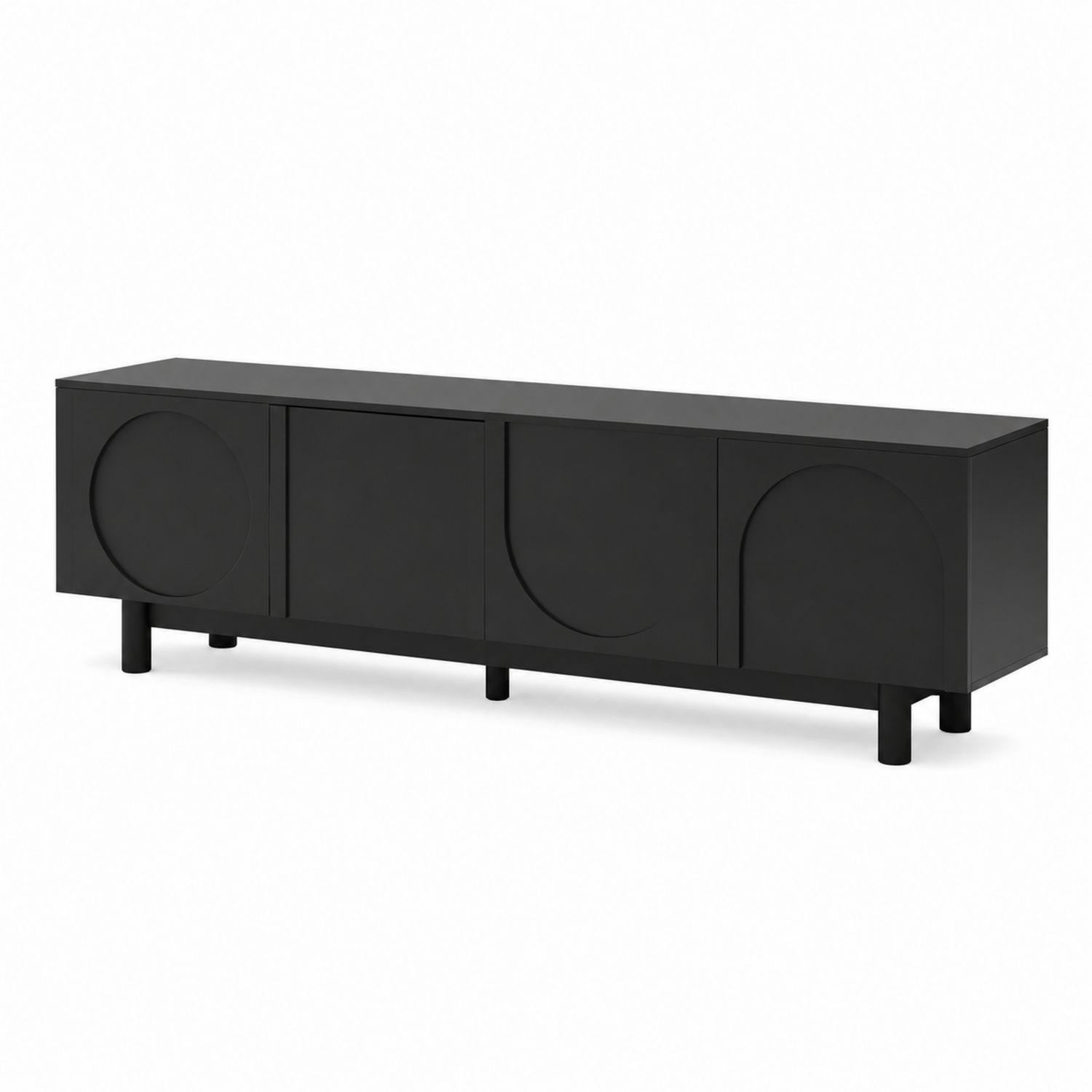 Szafka RTV prostokątna 180 cm MDF czarna