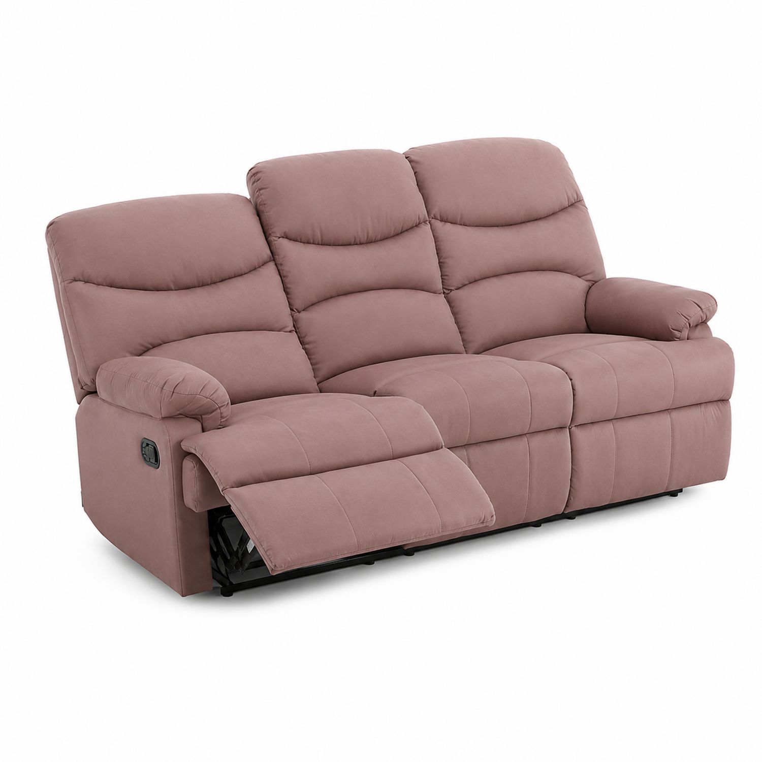 Sofa 3-osobowa z tkaniny różowa 200 cm