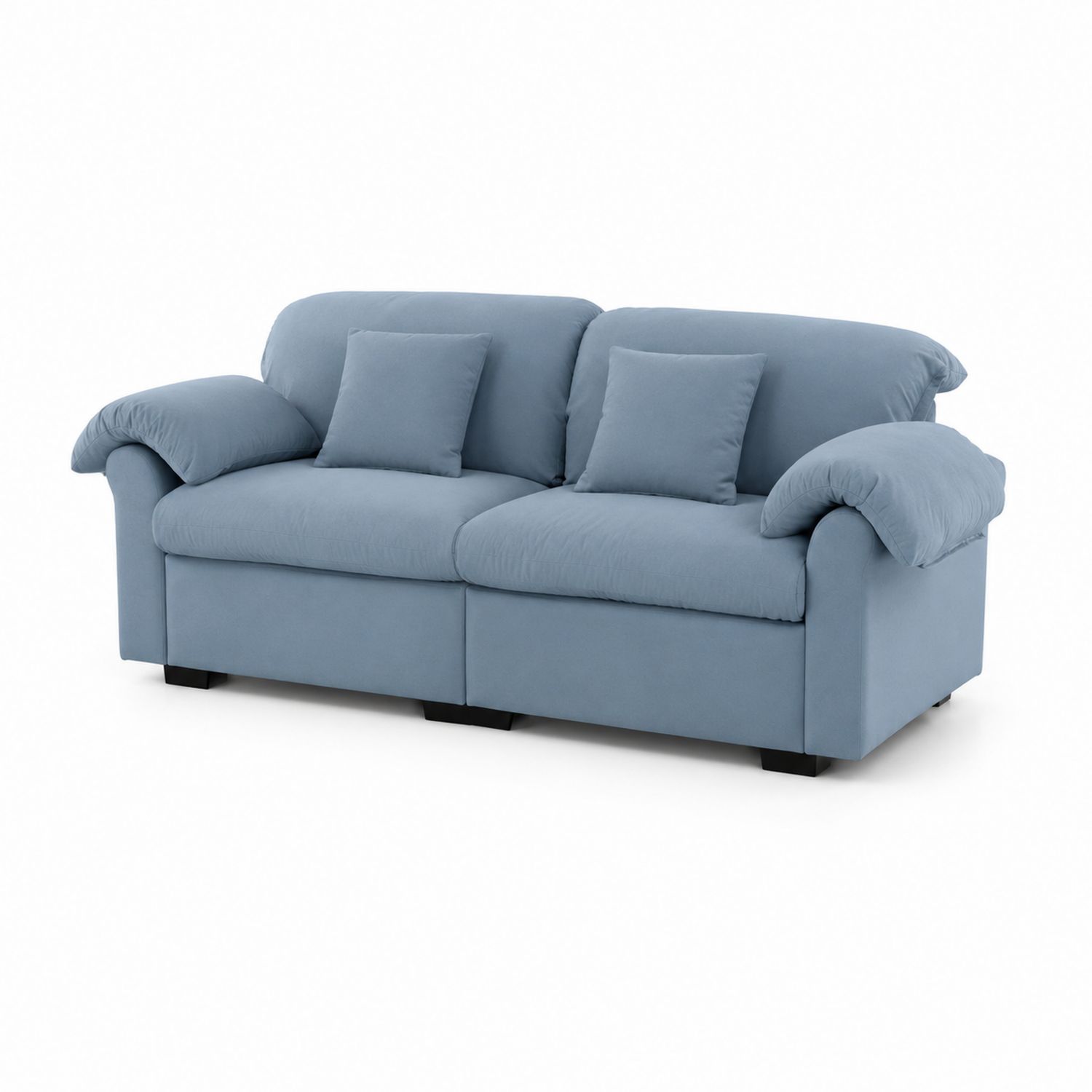 Sofa 3-osobowa, poliester, Niebieski, 230 cm