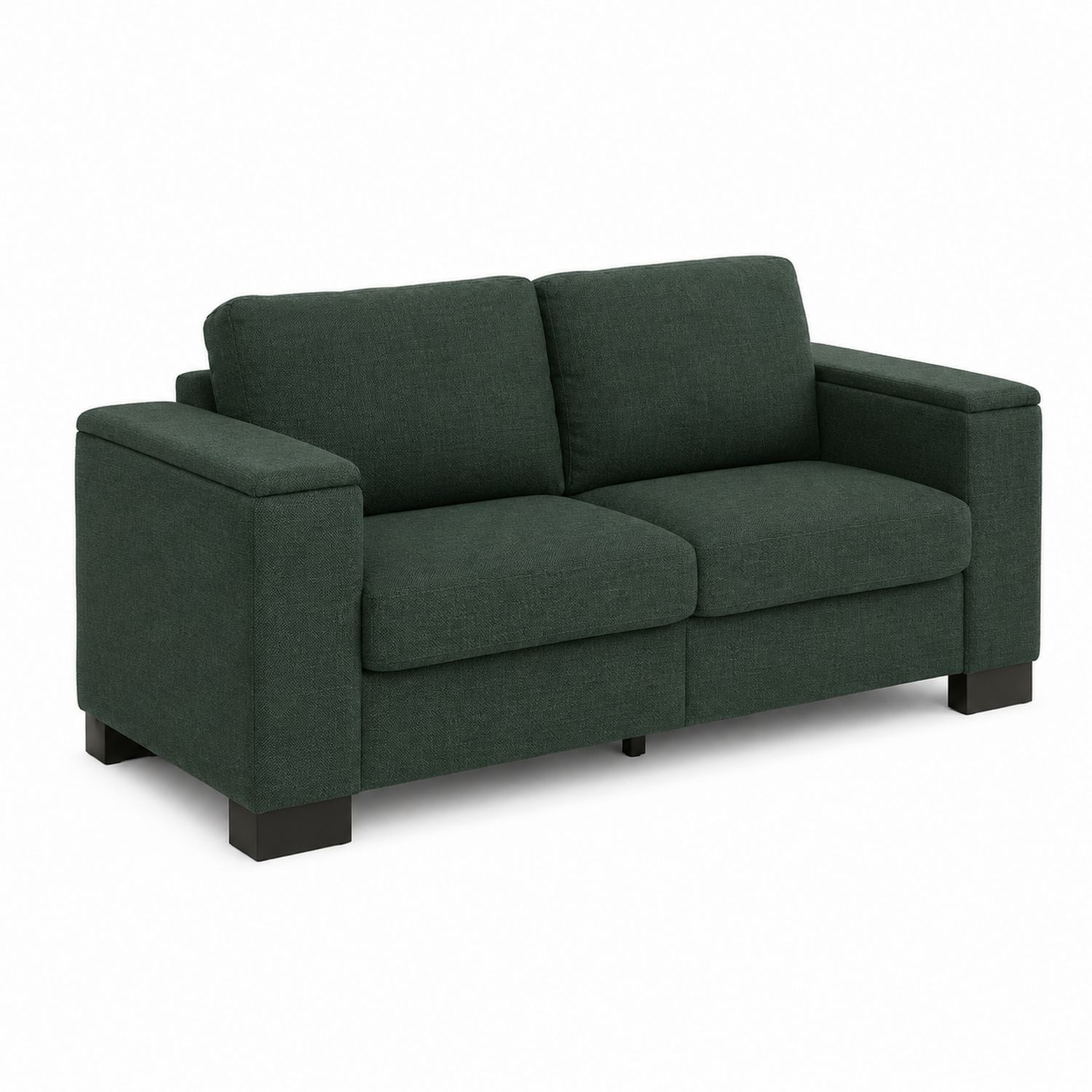 Zielona Sofa Dwuosobowa z Tkaniny 200x90x85 cm
