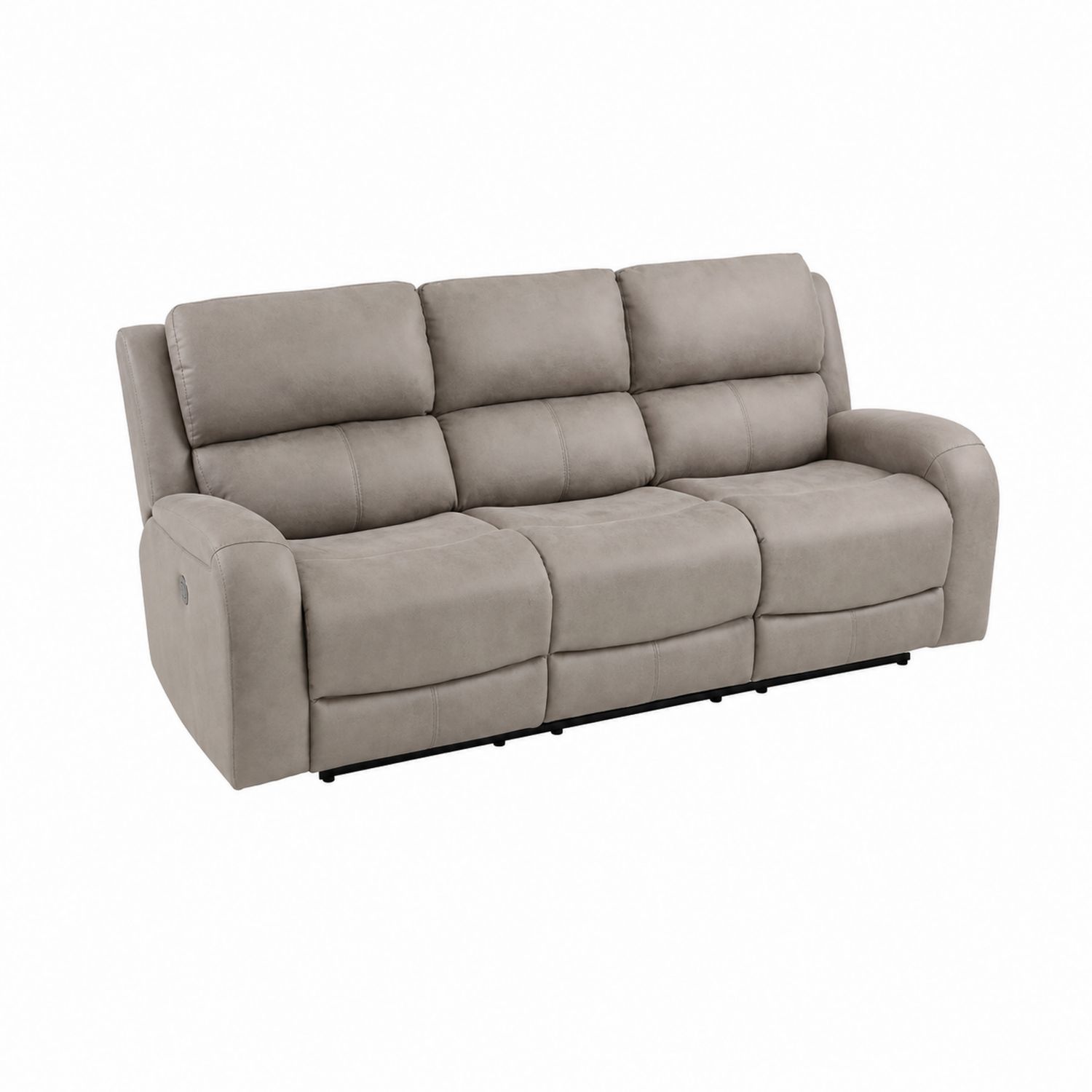 Sofa 3-osobowa rozkładana z tkaniny z mikrofibry Szary 200x90x100 cm