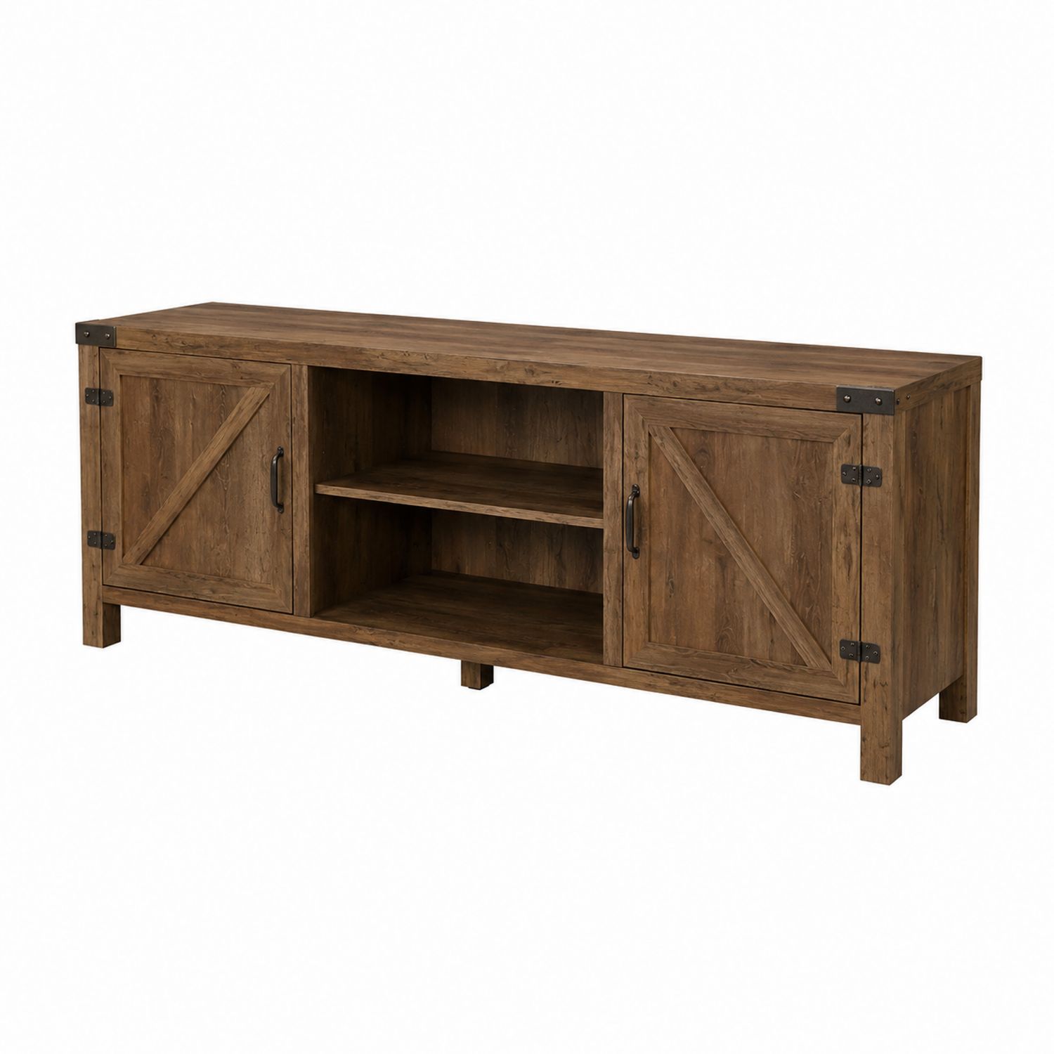 Szafka RTV z płyty MDF z fornirem dębowym 140x40x55 cm