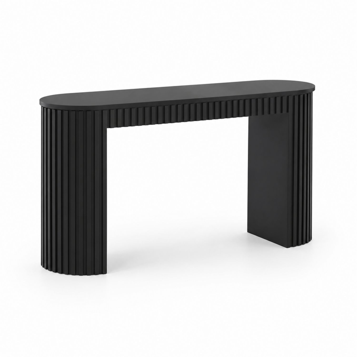 Czarny stół konsolowy z drewna MDF 120 x 40 x 75 cm