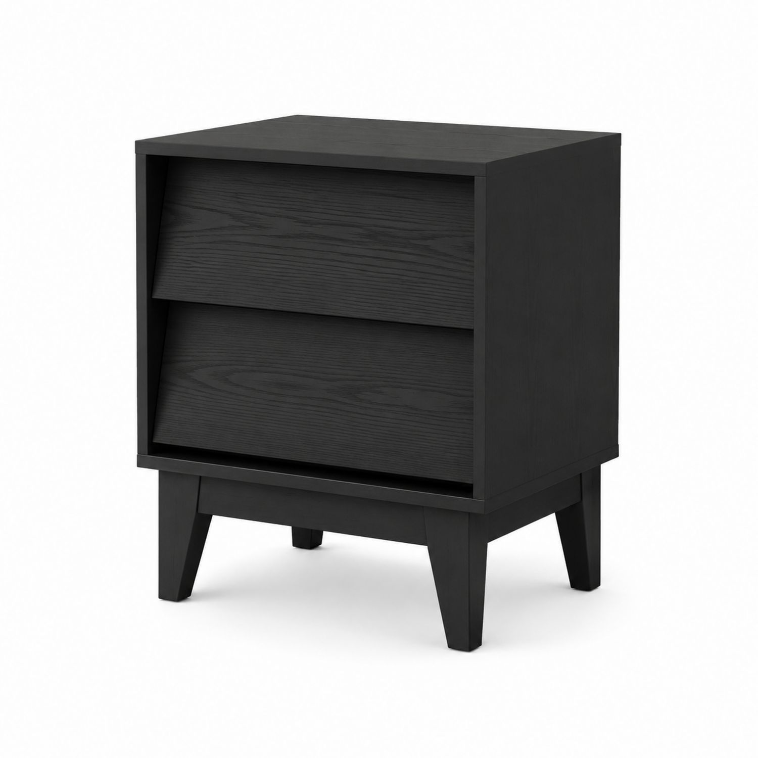 Szafka nocna z drewna brzozowego czarna 50x40x65 cm