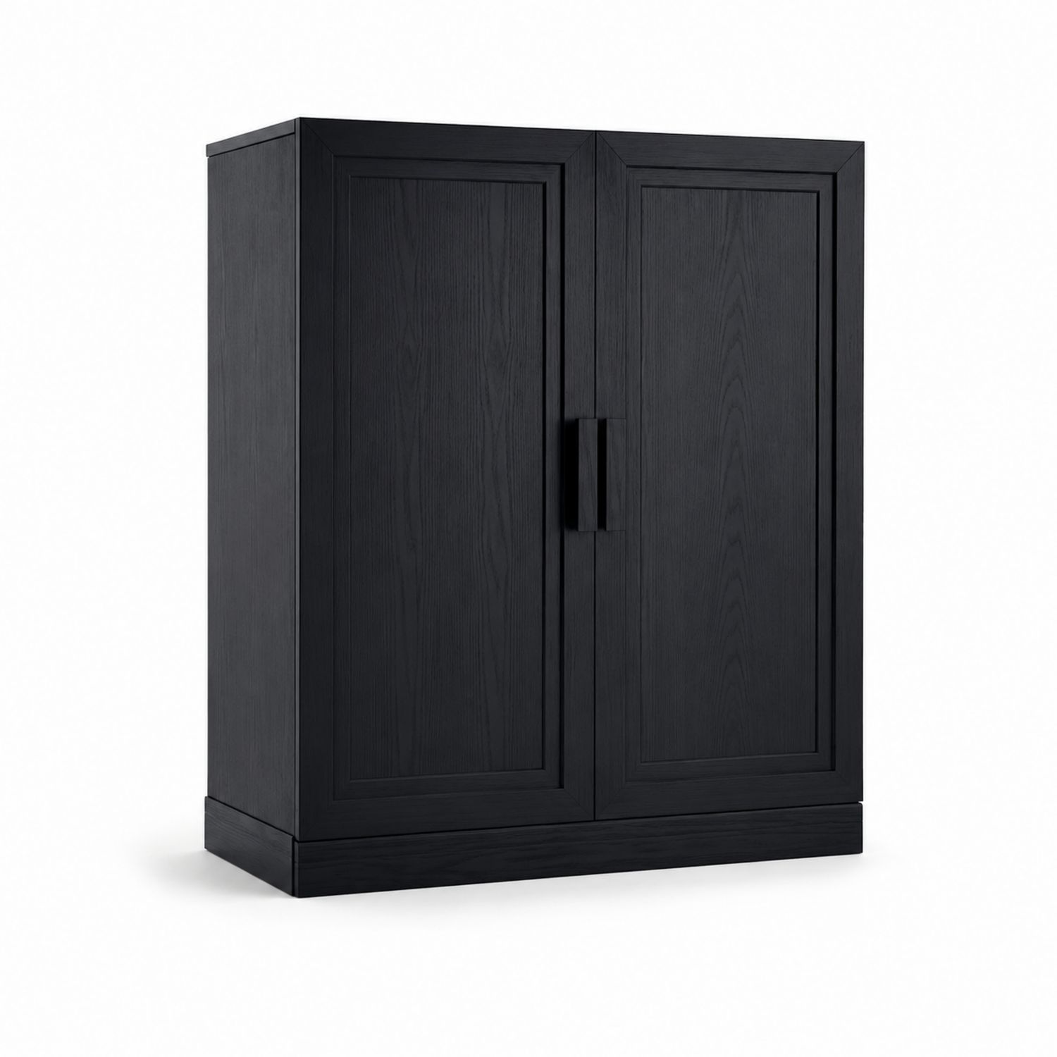 Szafa dwudrzwiowa z drewna w kolorze czarnym 180cm x 90cm x 40cm