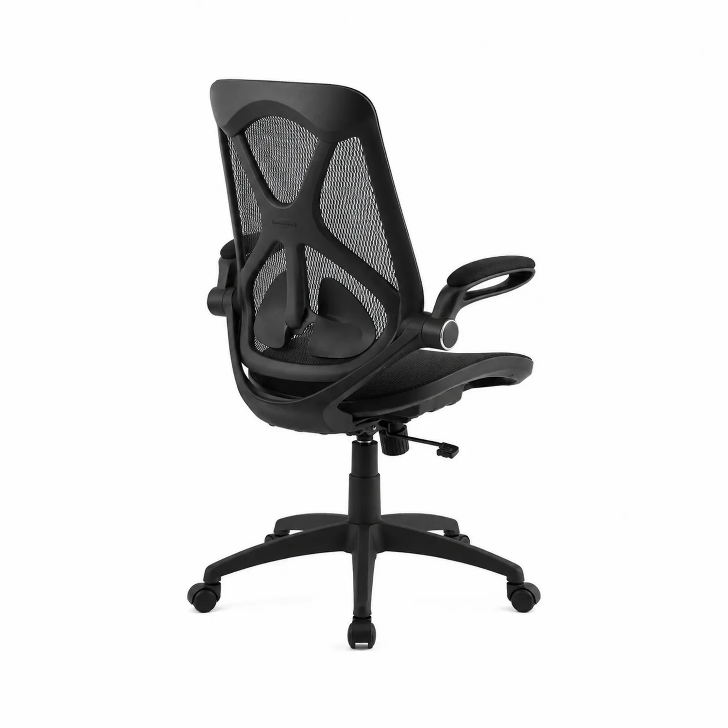 Ergonomiczne krzesło biurowe z siatki poliestrowej czarne