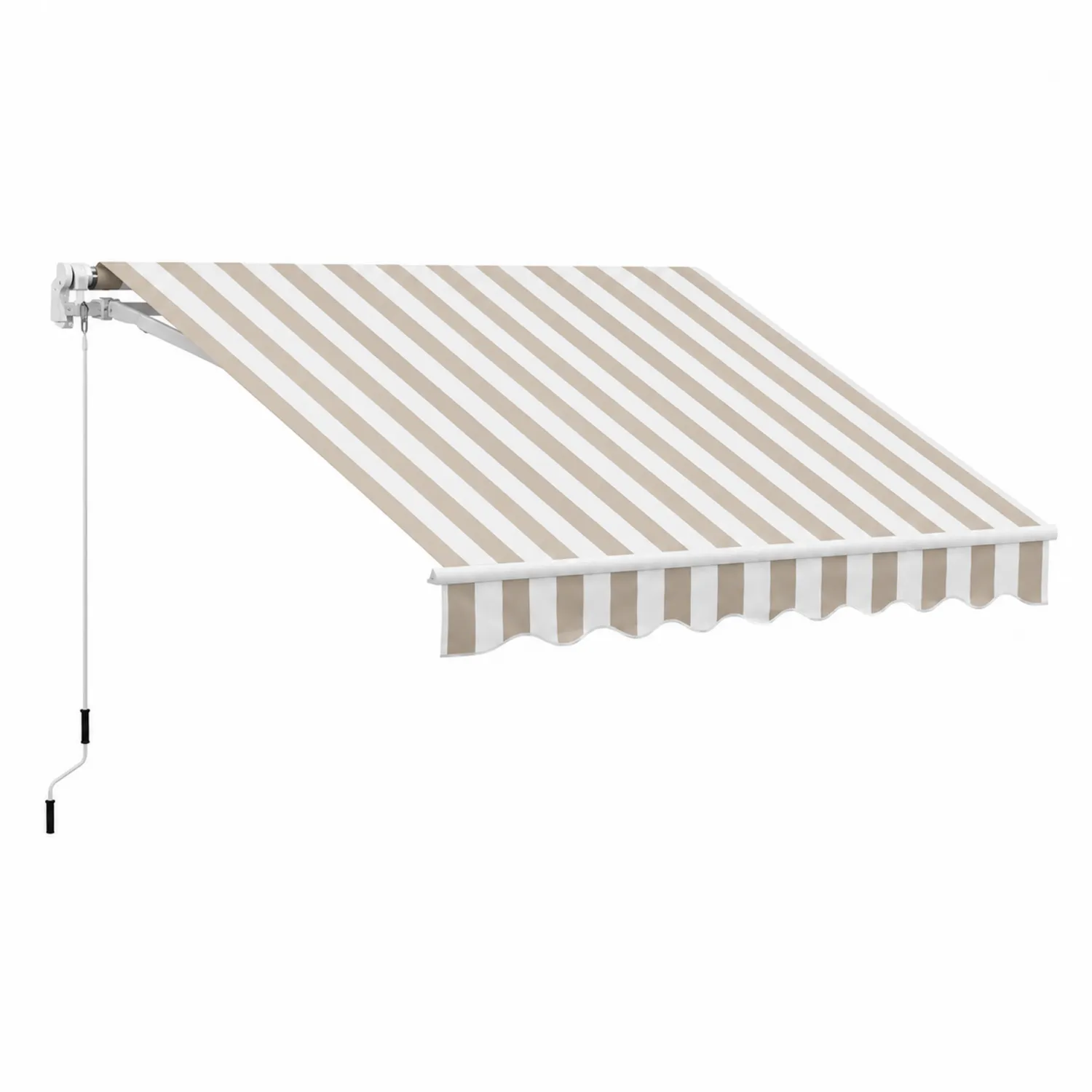 Markiza tarasowa ręczna z paskami poliester 300x250 cm