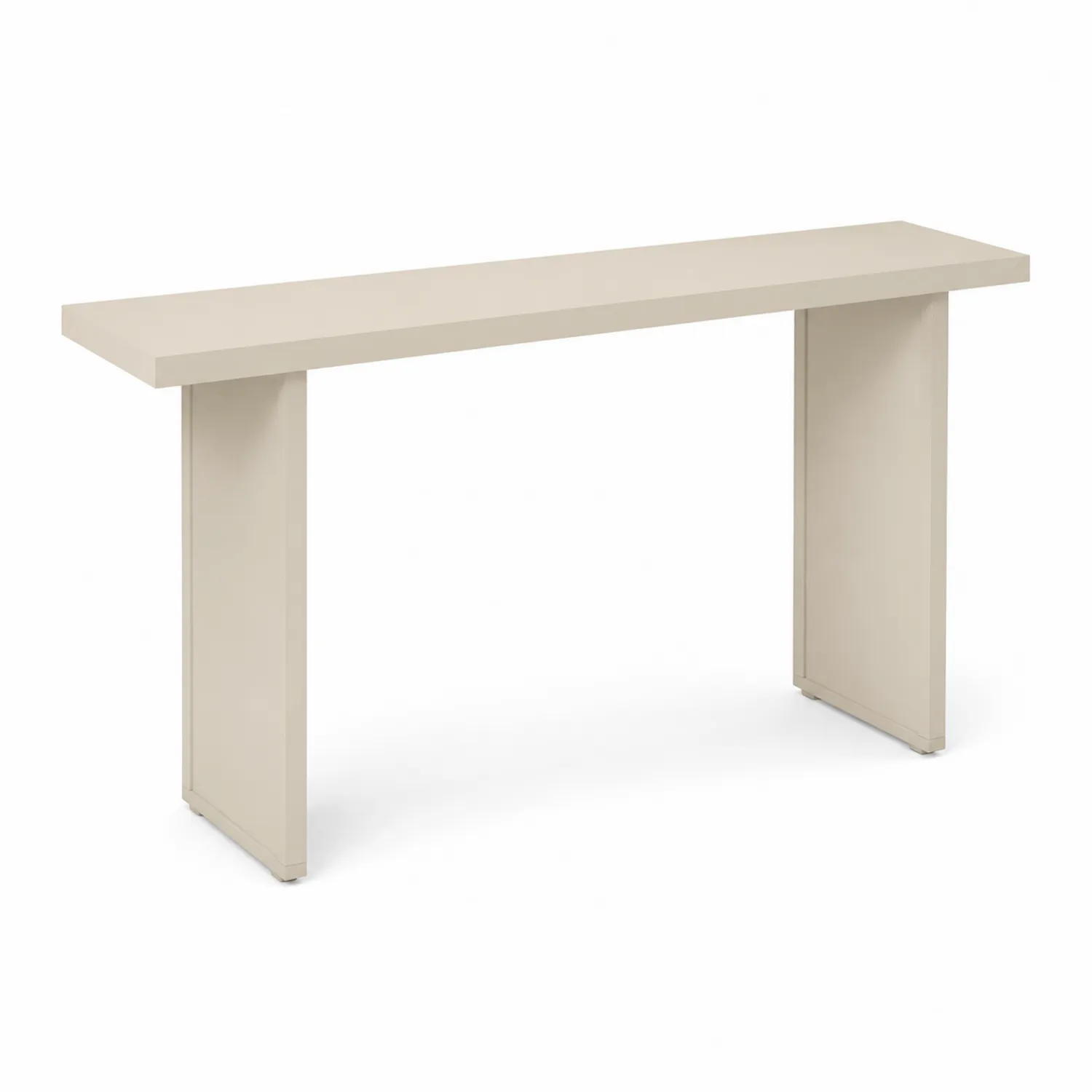 Stół konsolowy beżowy 120x30x75 cm MDF