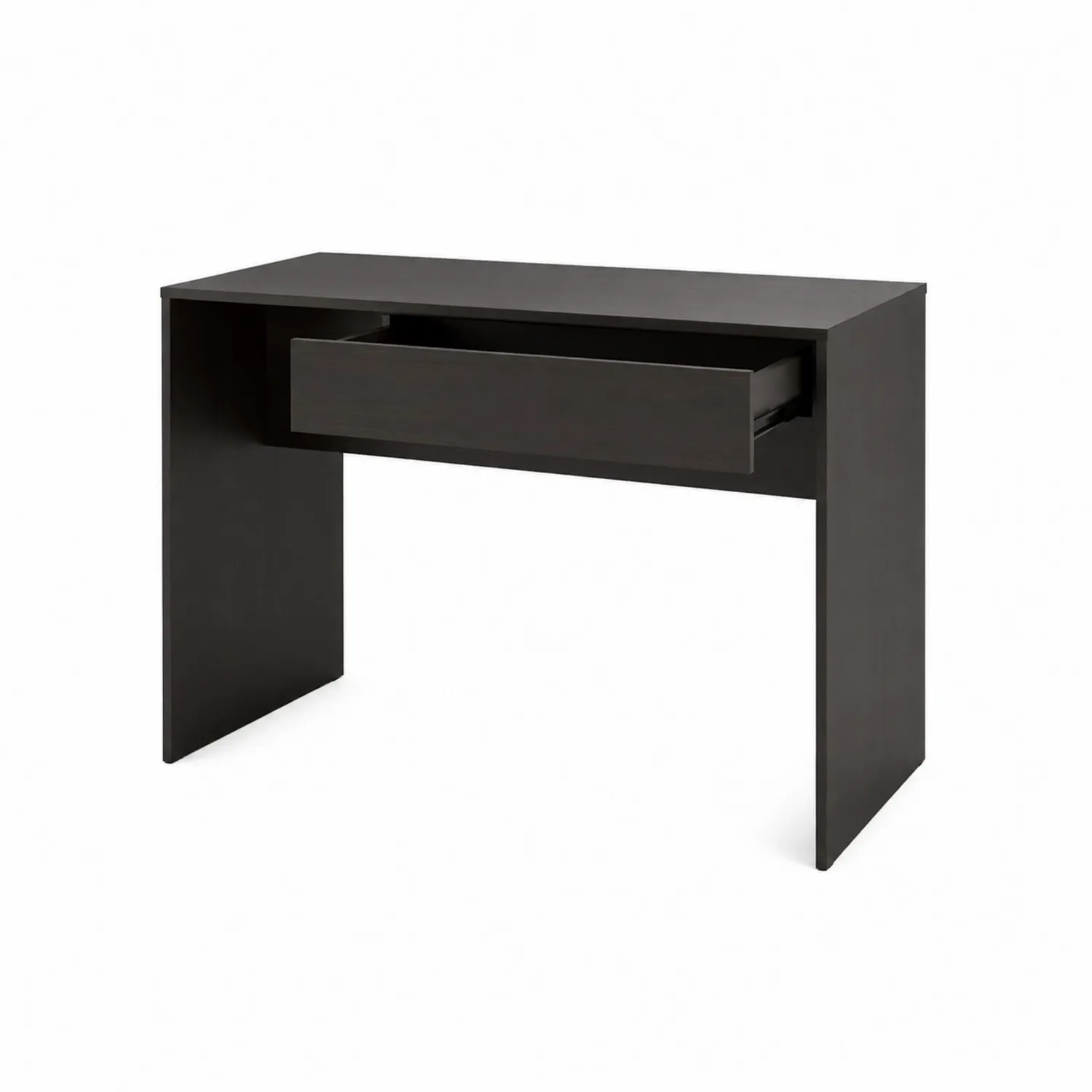 Biurko z szufladą czarne 120 cm z płyty wiórowej laminowanej