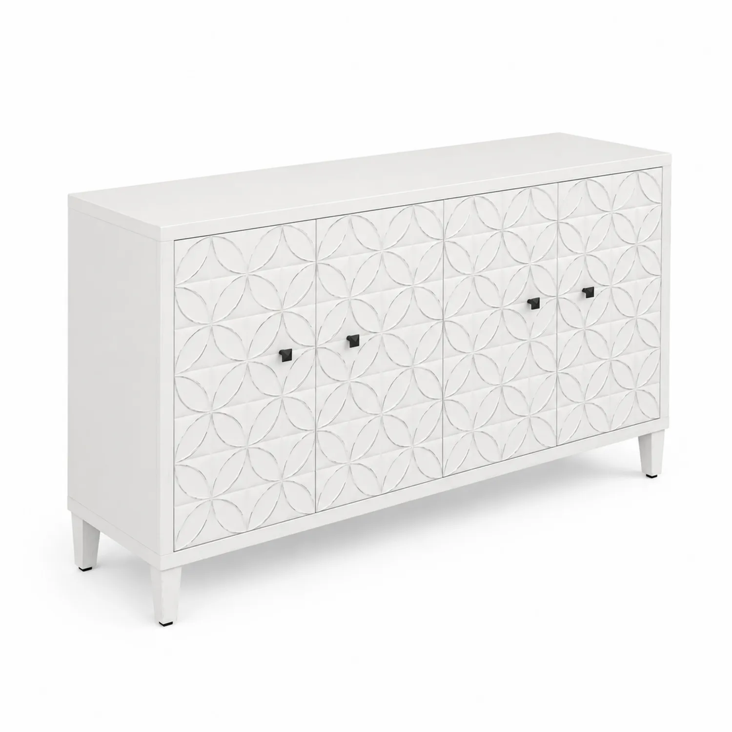 Biały kredens kuchenny z MDF o długości 120 cm
