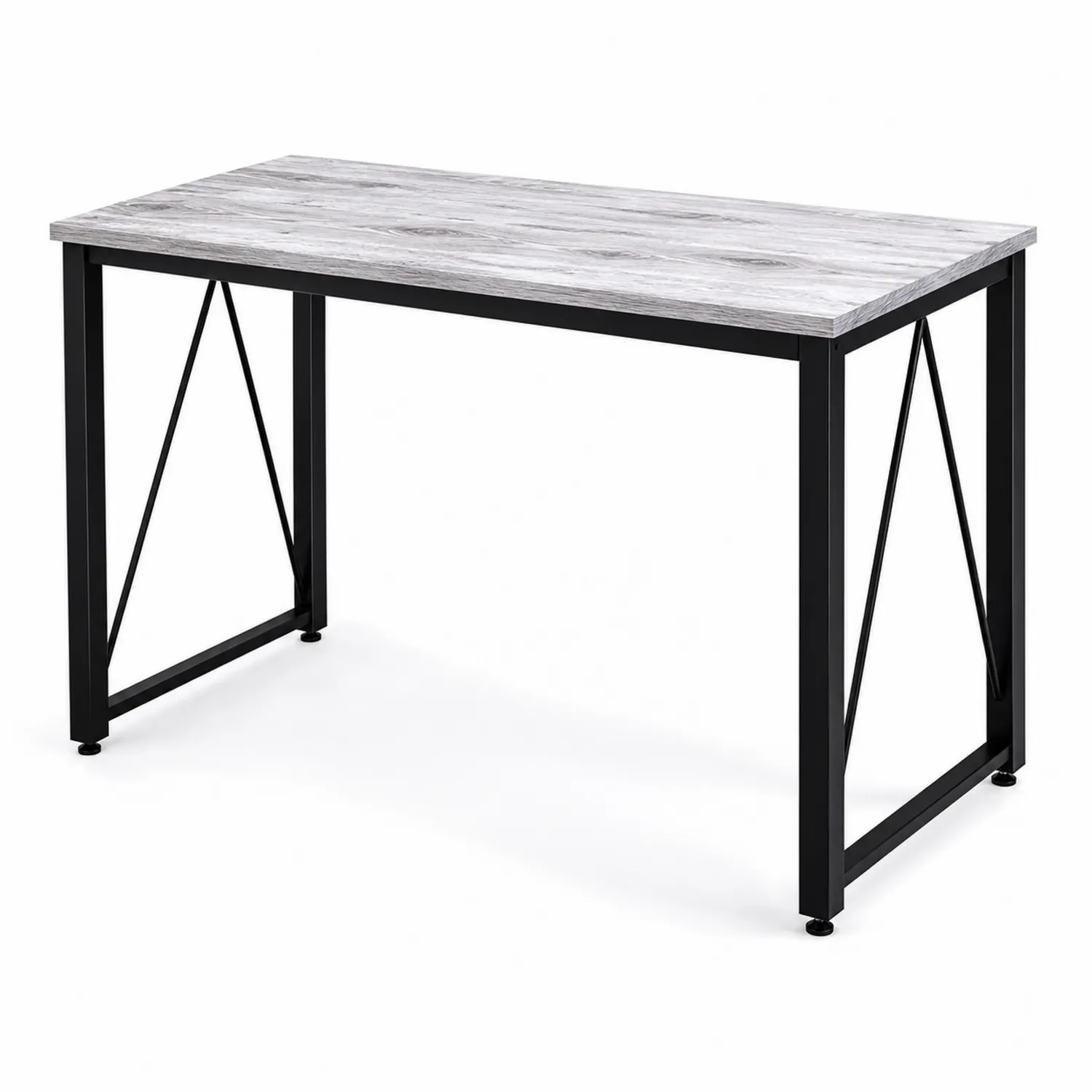 Biurko prostokątne z blatem laminowanym i metalowymi nogami 120x60x75 cm