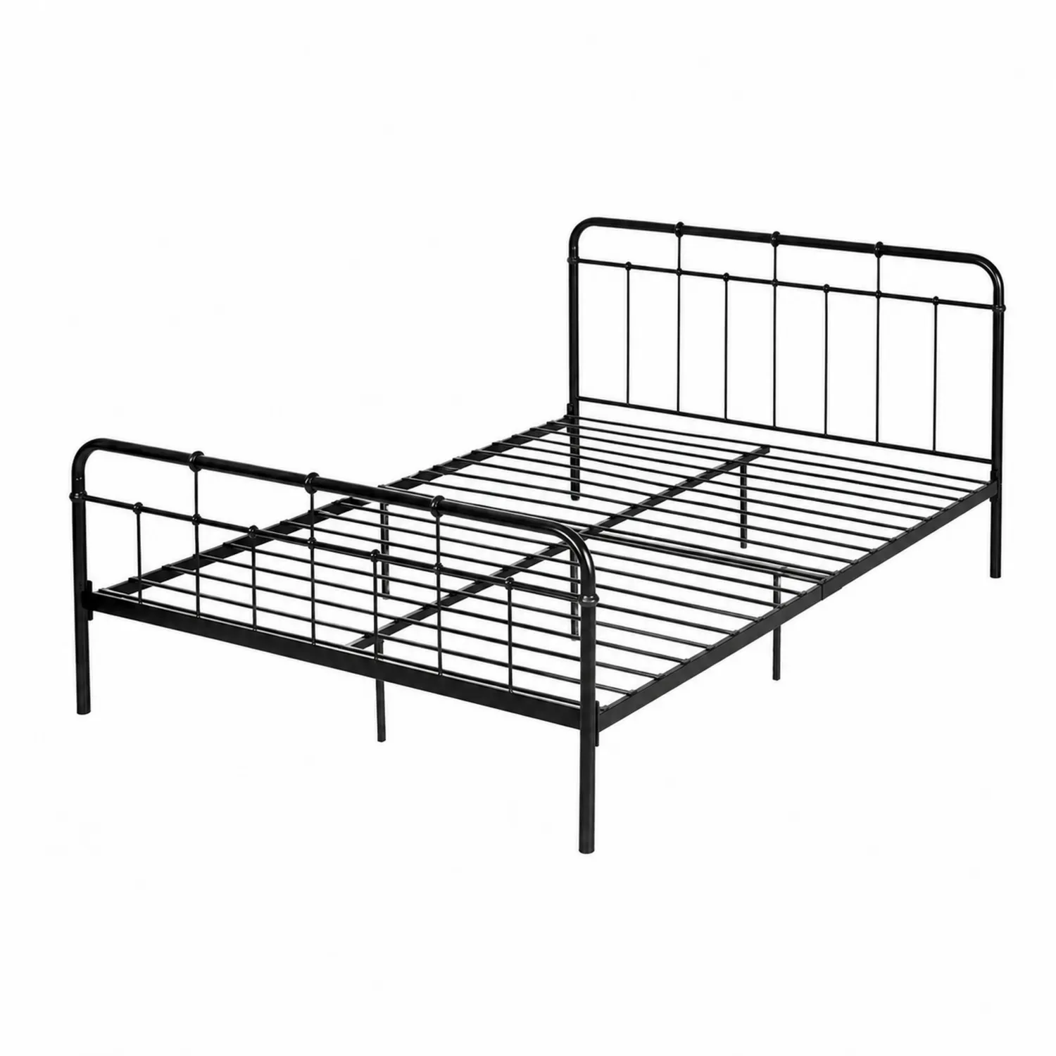 Łóżko metalowe czarne 200x150 cm
