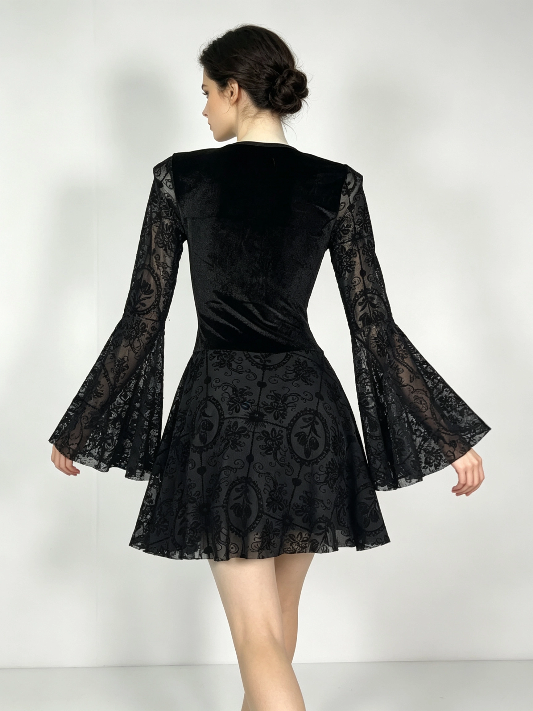 Mourning Veil Bell Sleeve Blouse