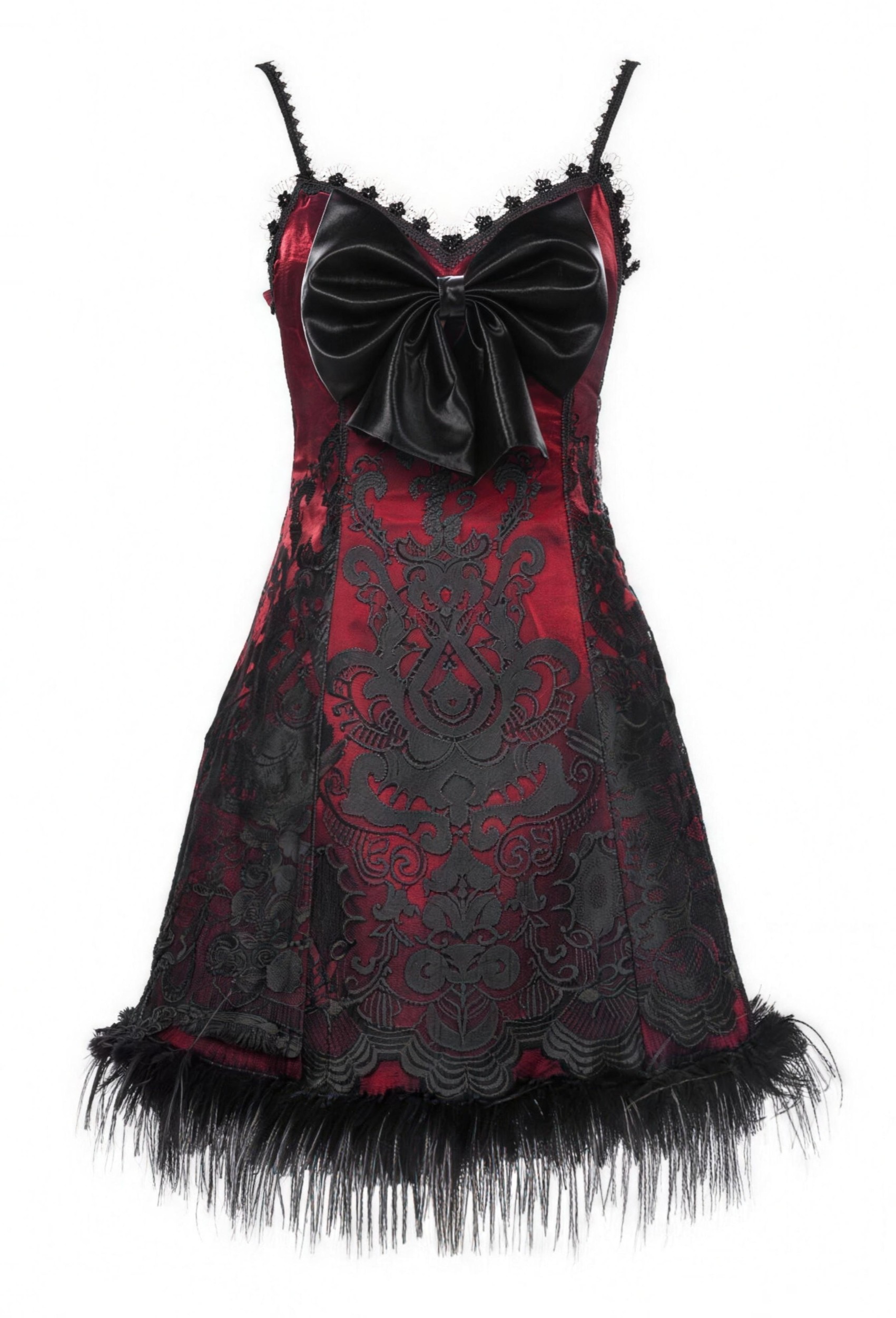 Dark Gothic Bow Slimming Camisole Dress