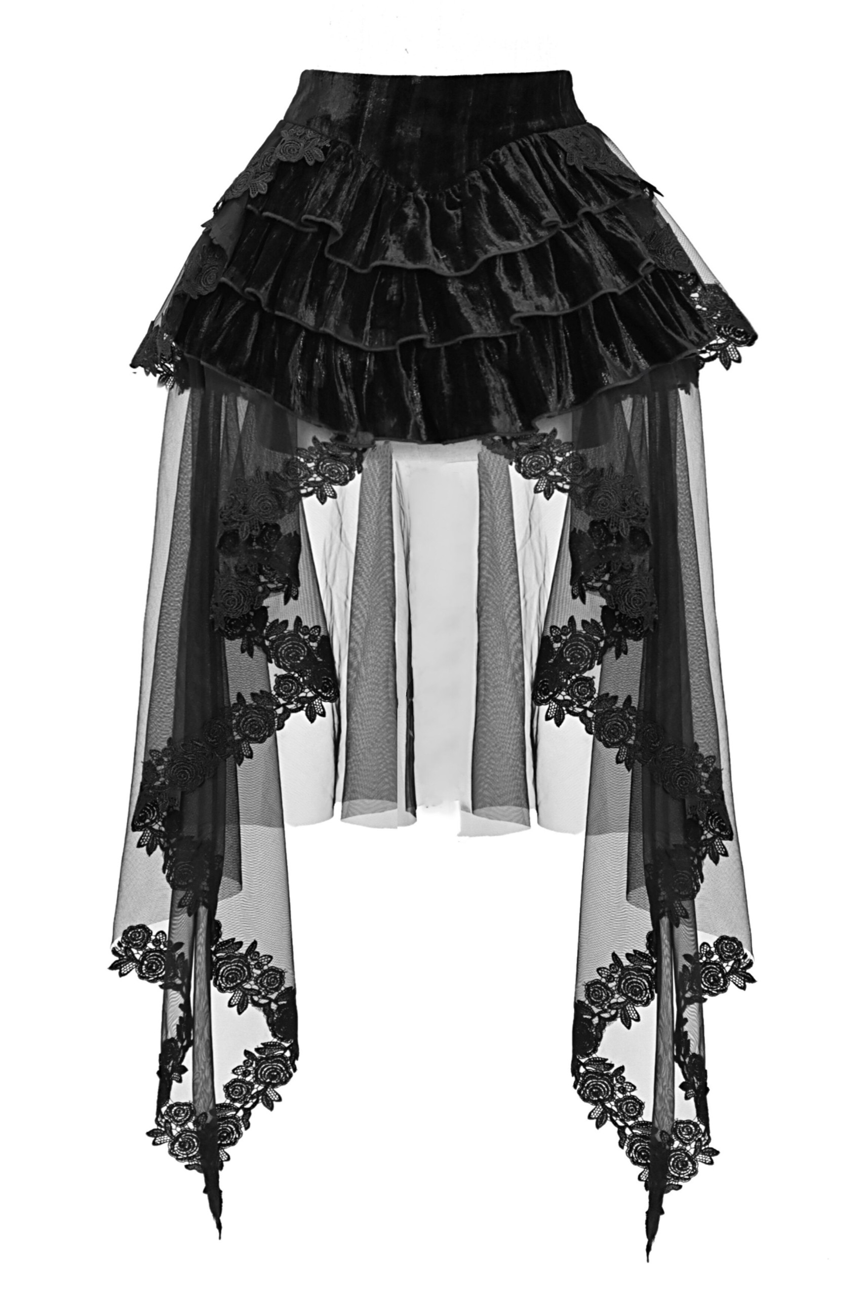 Gothic Rococo Velvet Mini Skirt