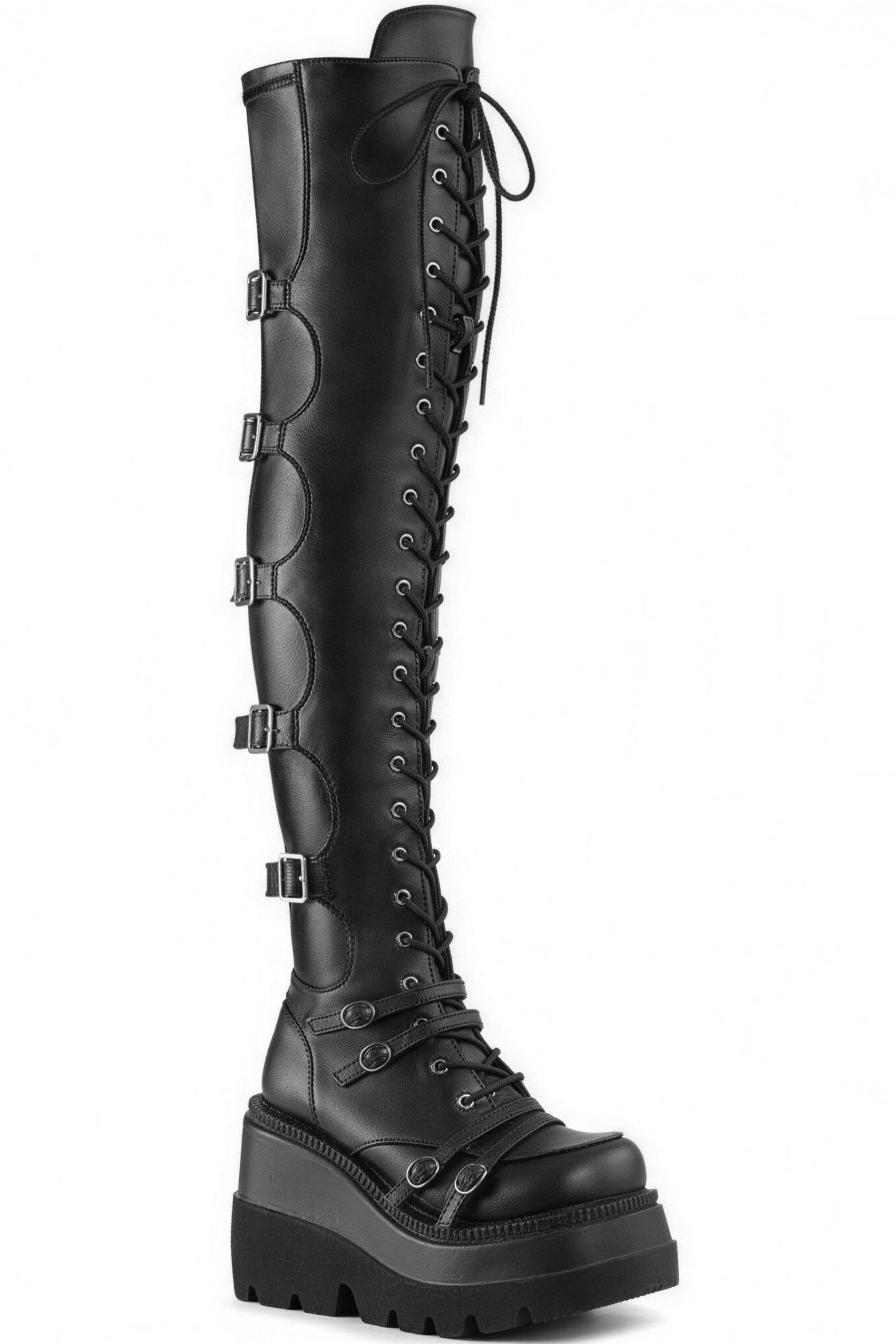 New Gothic Wedge Over-the-Knee Boots for Women, Dark Chic Hot Girl Long Boots