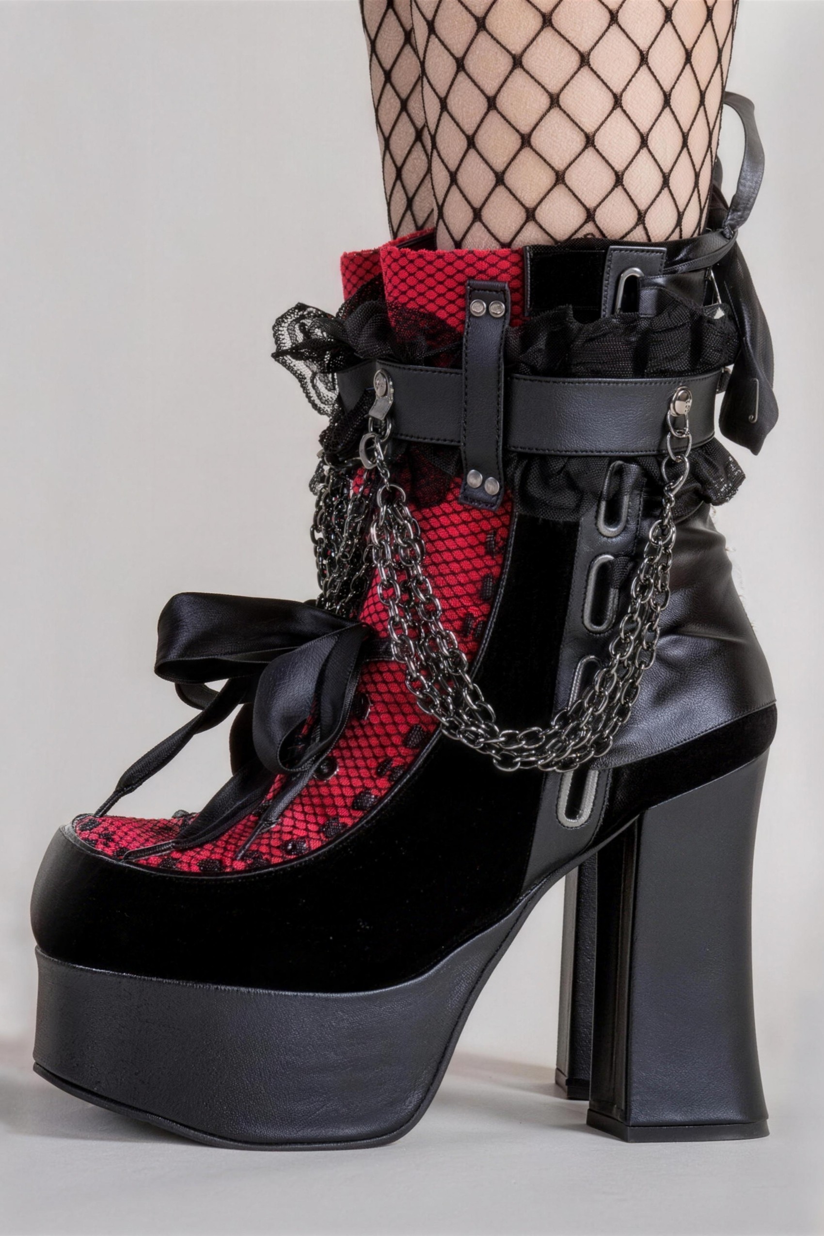 New Gothic European and American Retro Chunky Heel Platform Plus-Size Women's Ankle Boots