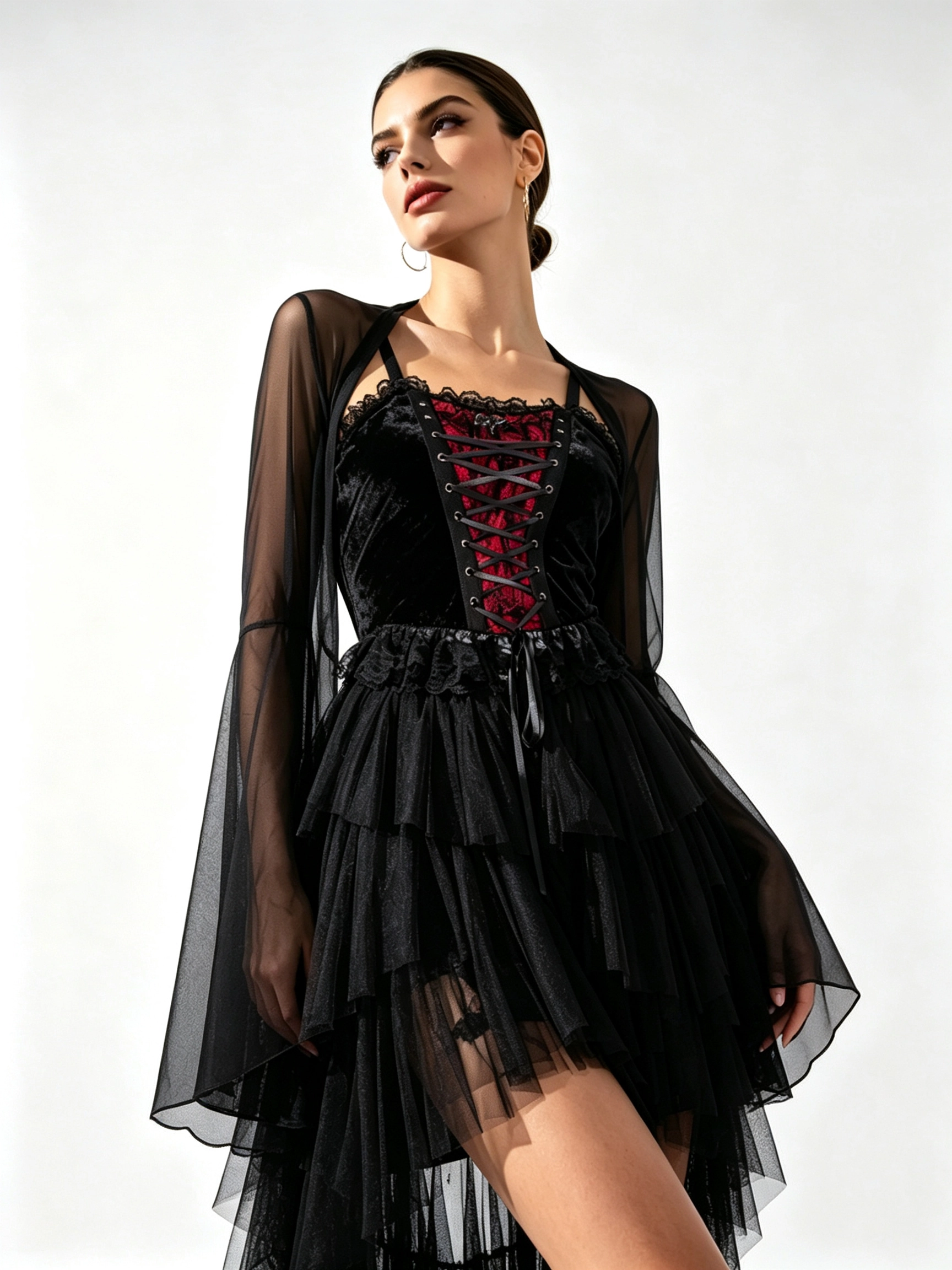 Midnight Velvet Lace Blouse