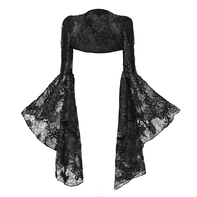 Women's 3-Piece Gothic Victorian Dress Set Corset Bolero & Layered Maxi Skirt Dark Romantic Vampire Costume