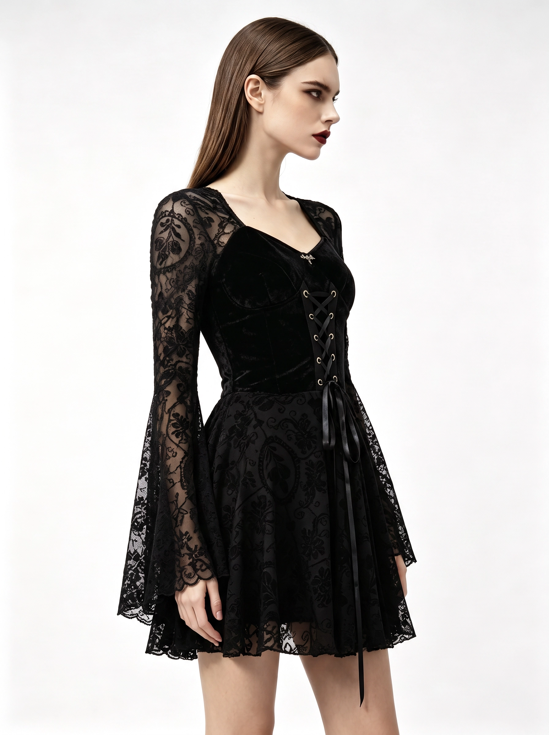 Mourning Veil Bell Sleeve Blouse