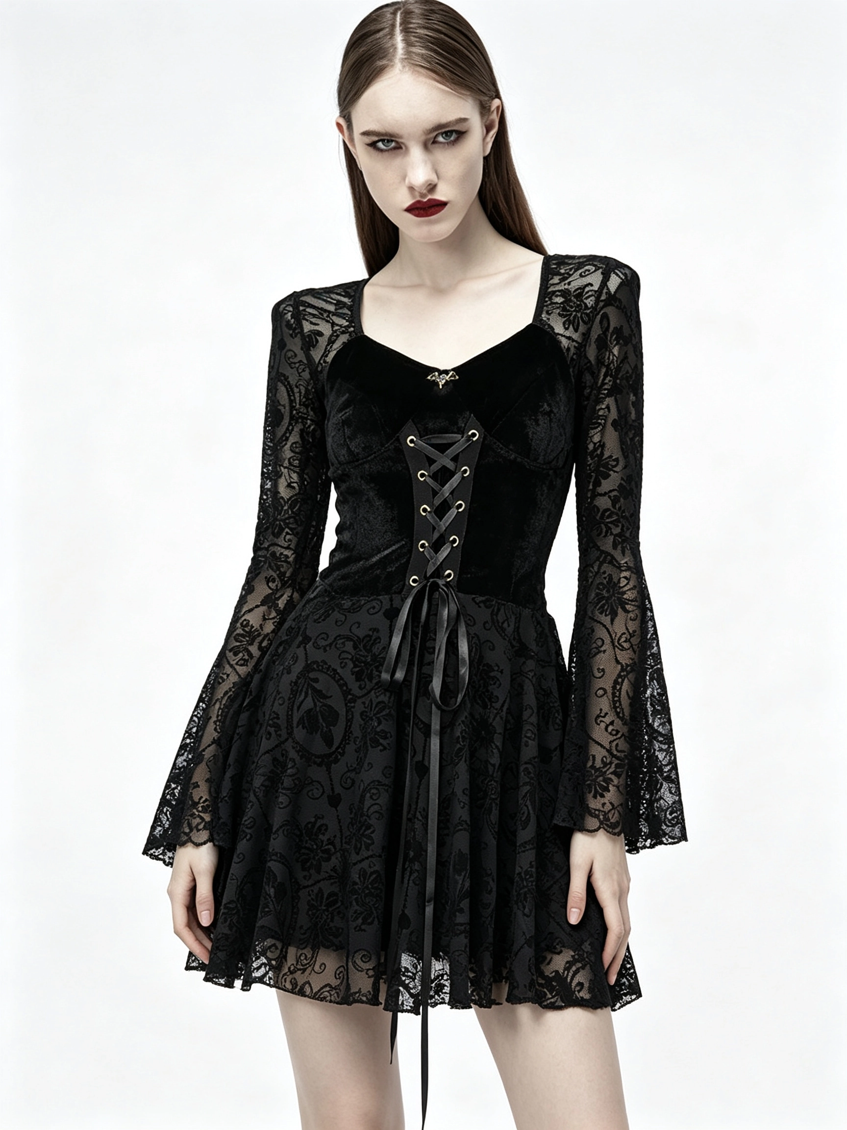 Mourning Veil Bell Sleeve Blouse