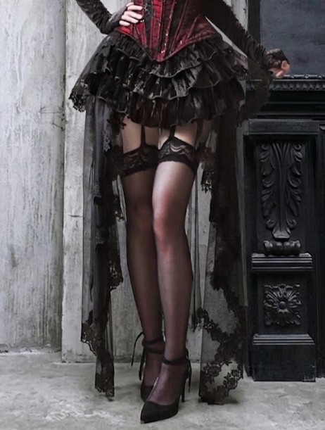 Gothic Rococo Velvet Mini Skirt