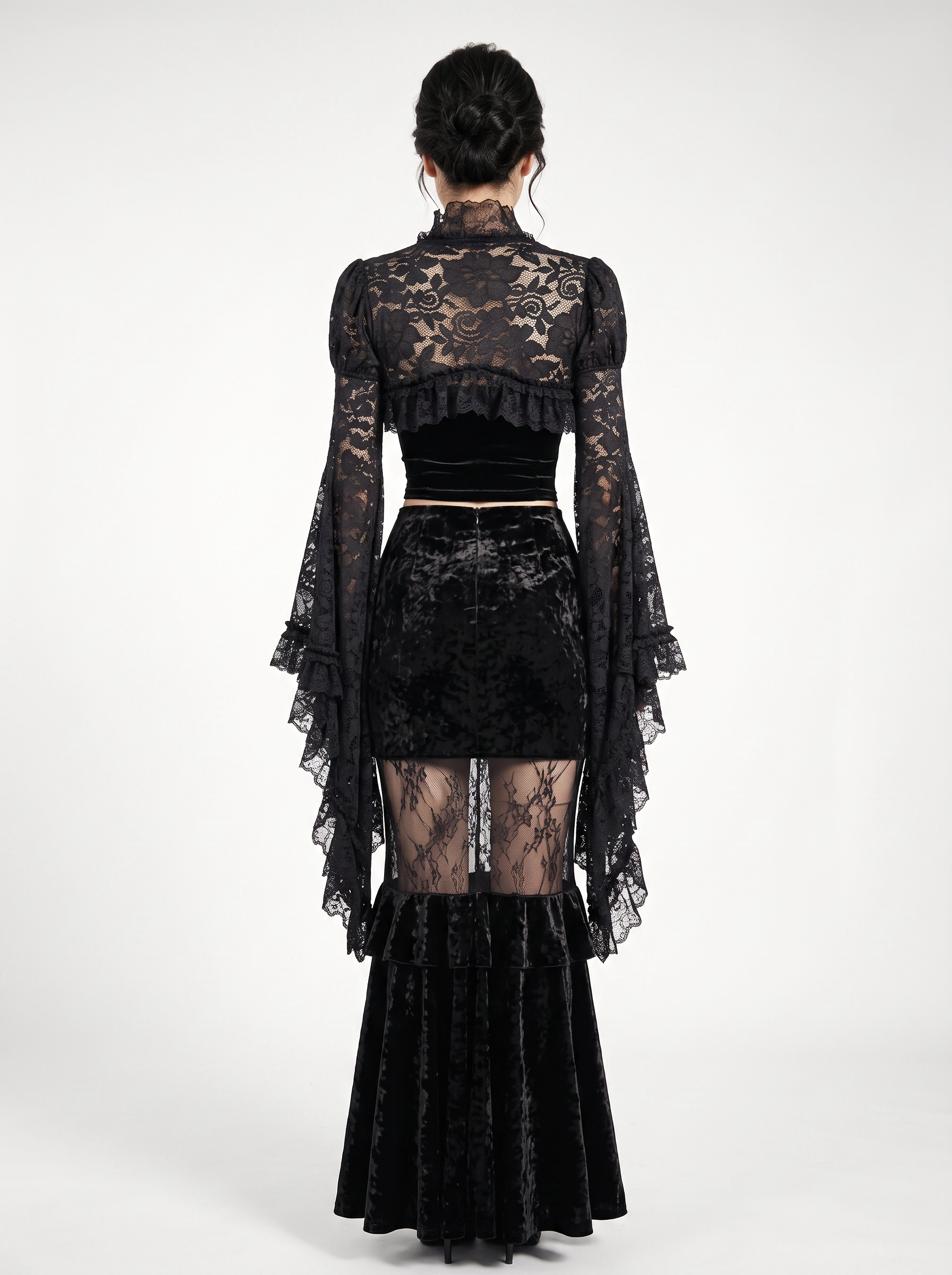 Midnight Velvet Lace Blouse