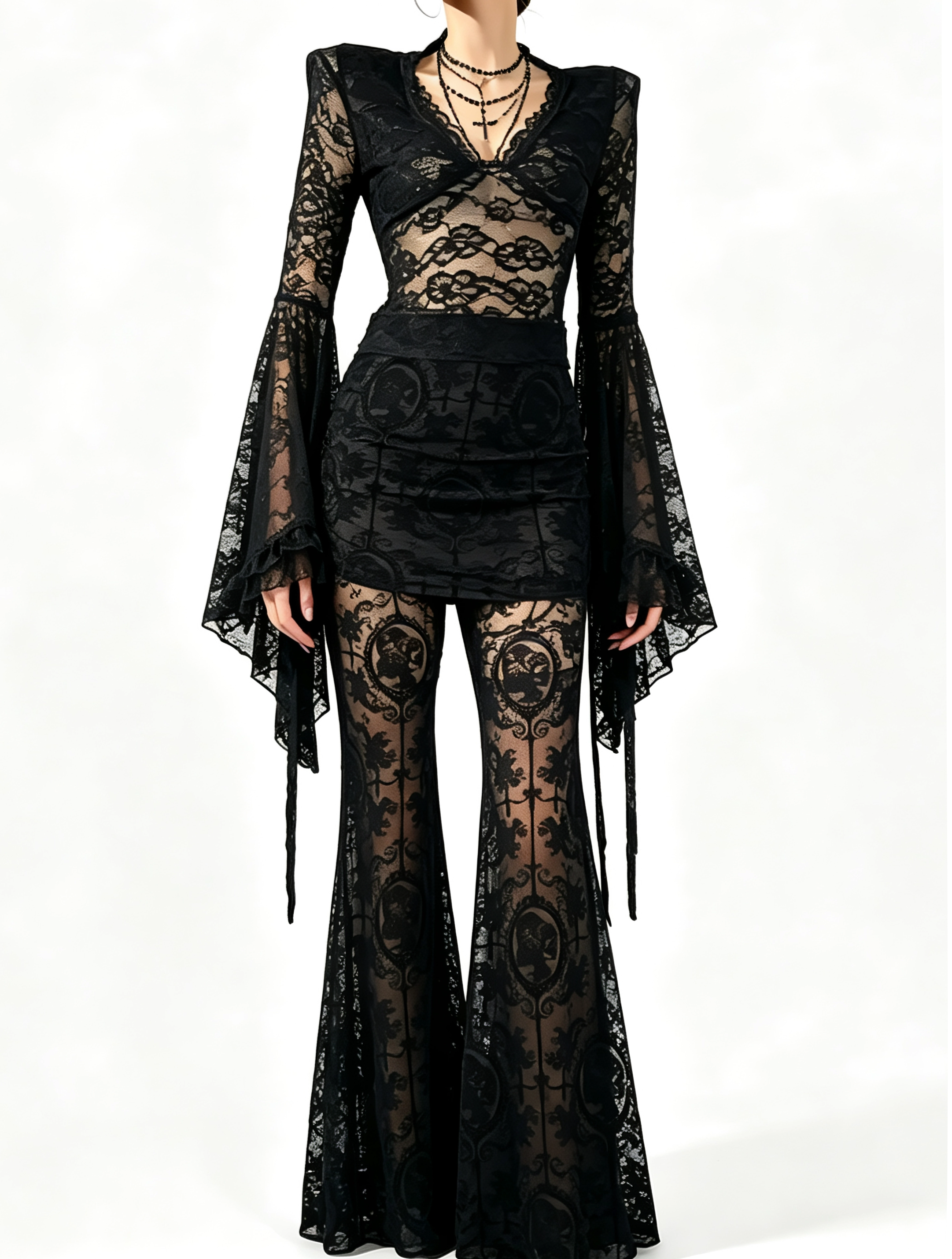 [Copy][Copy]Midnight Velvet Lace Blouse