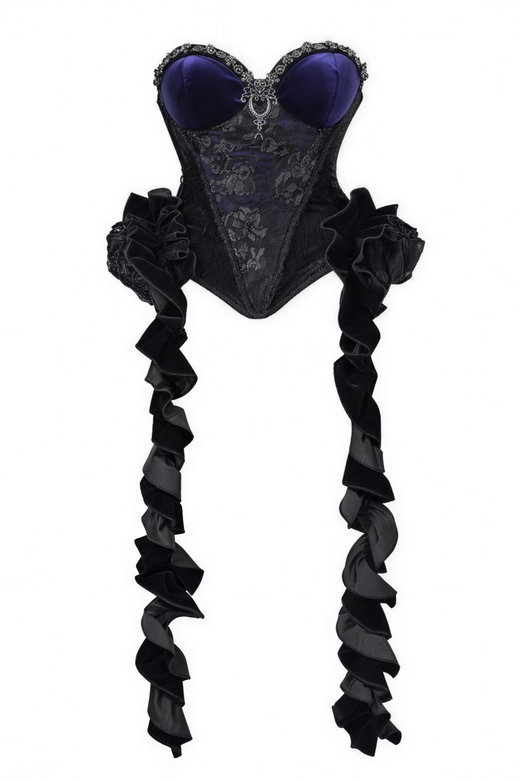 Gothic European-style luxurious sparkling velvet slim-fit dress corset for autumn