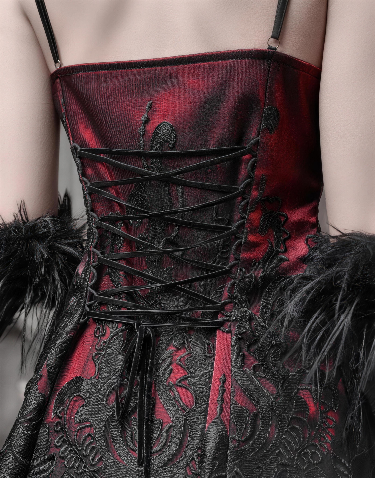 Dark Gothic Bow Slimming Camisole Dress