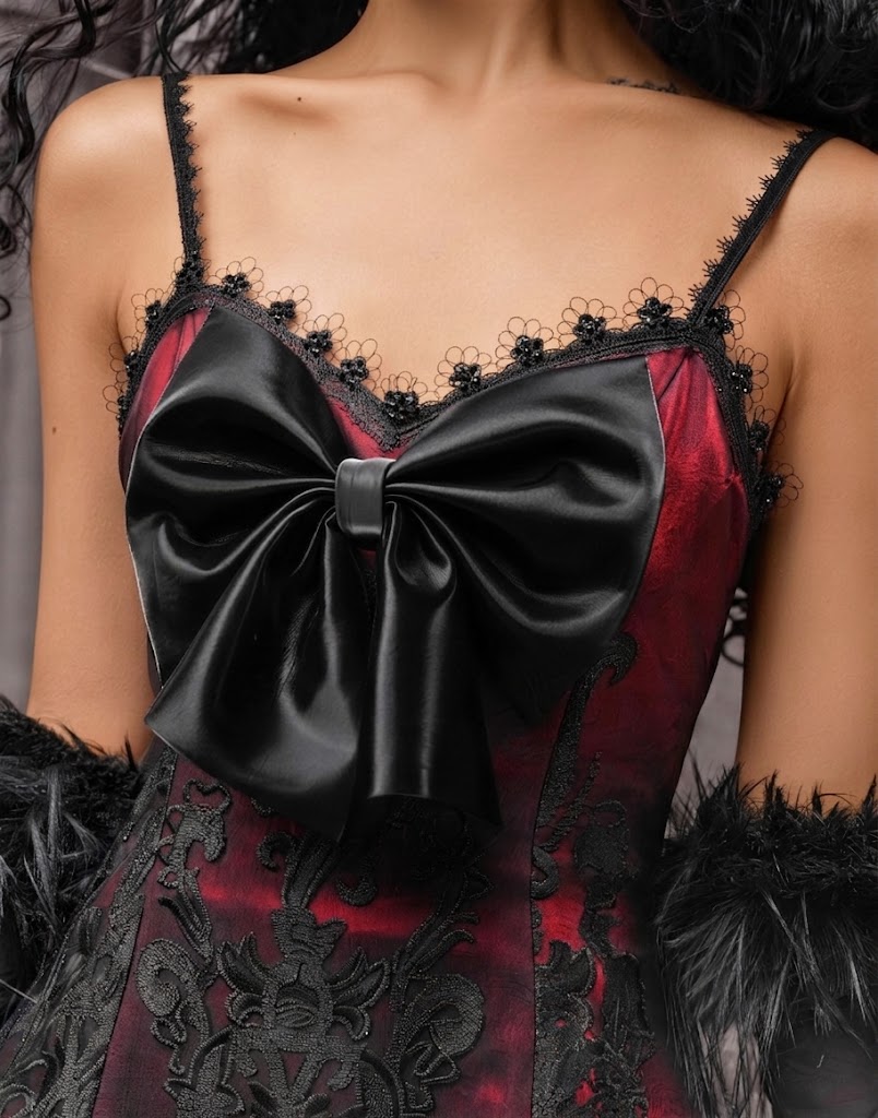 Dark Gothic Bow Slimming Camisole Dress