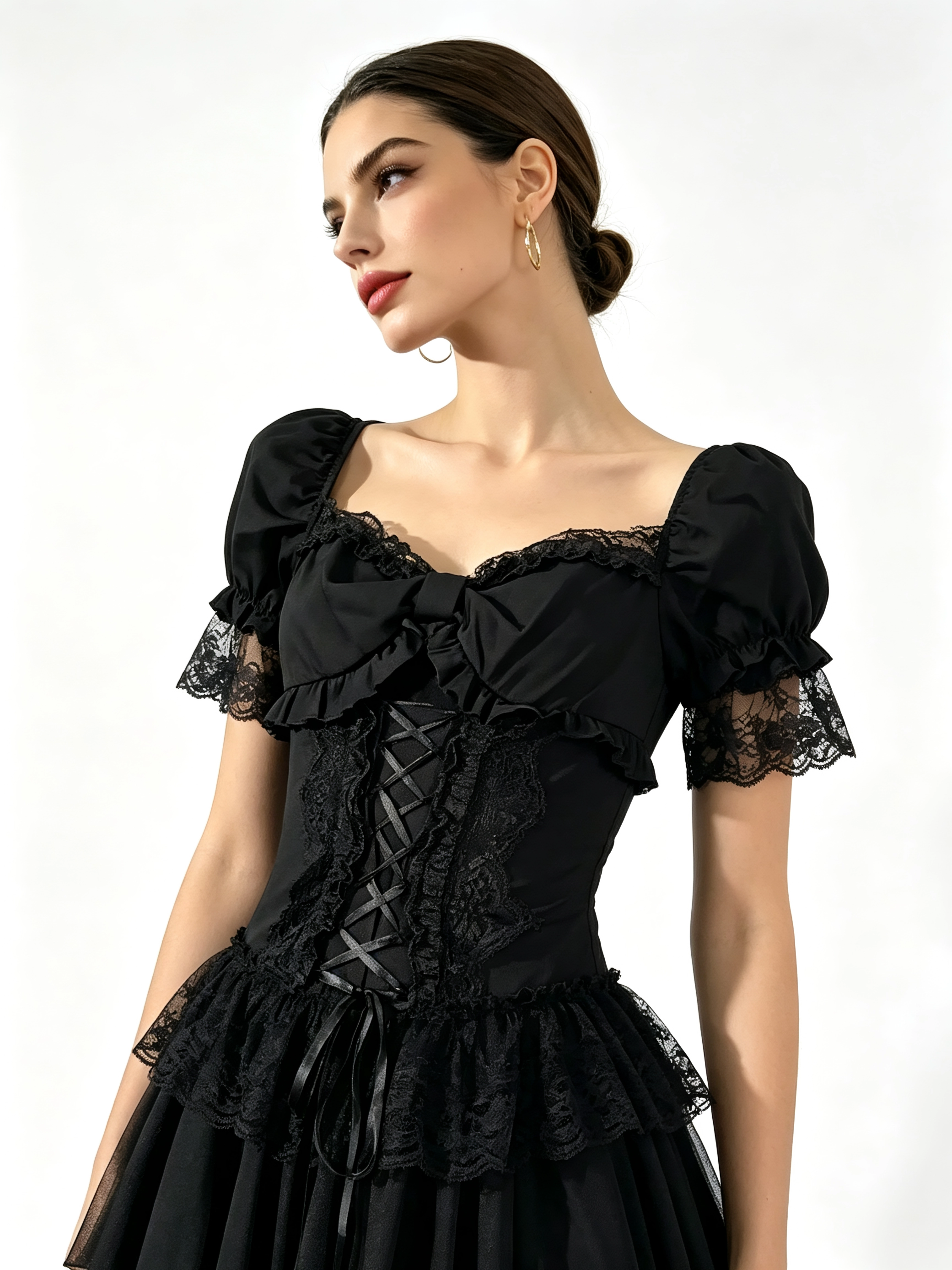 [Copy]Midnight Velvet Lace Blouse