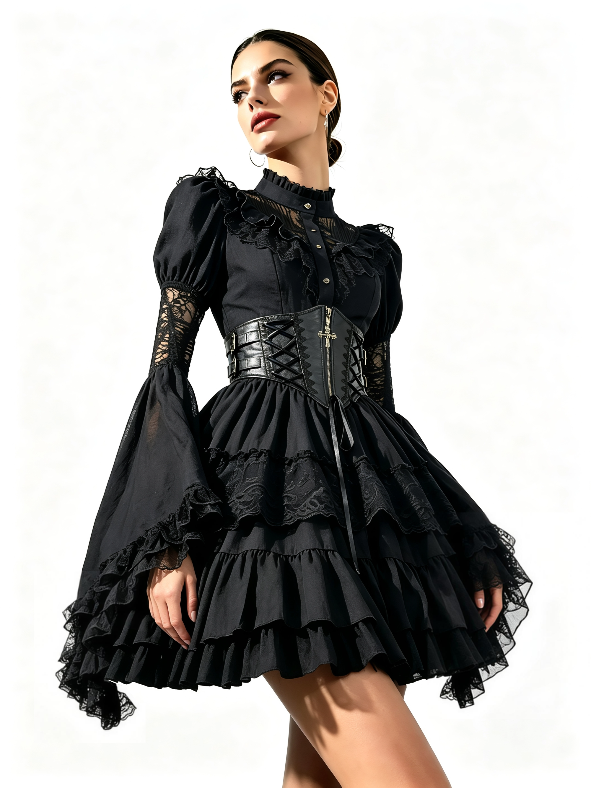 [Copy]Midnight Velvet Lace Blouse