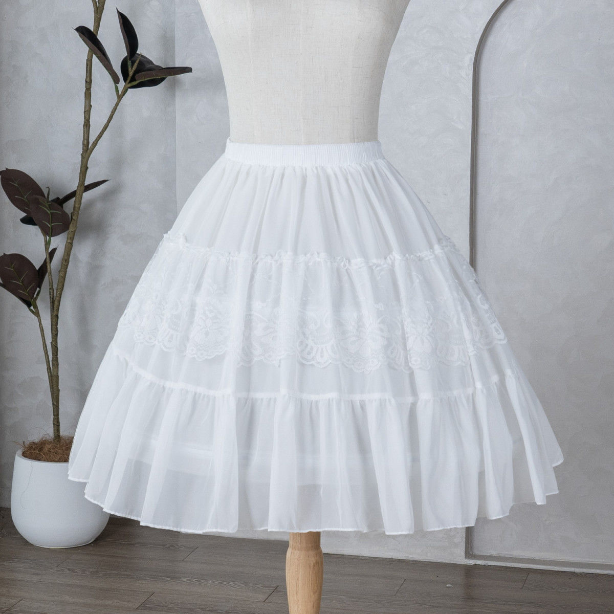 Dark Lolita Ruffled Tiered Mini Skirt