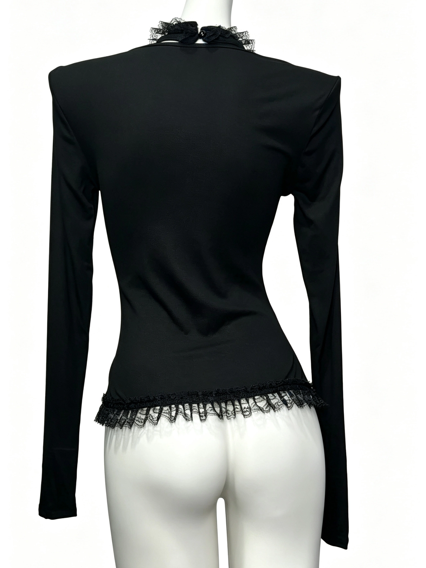 Vintage dark elegant slim-fit dress-TPGV003-BKC-M