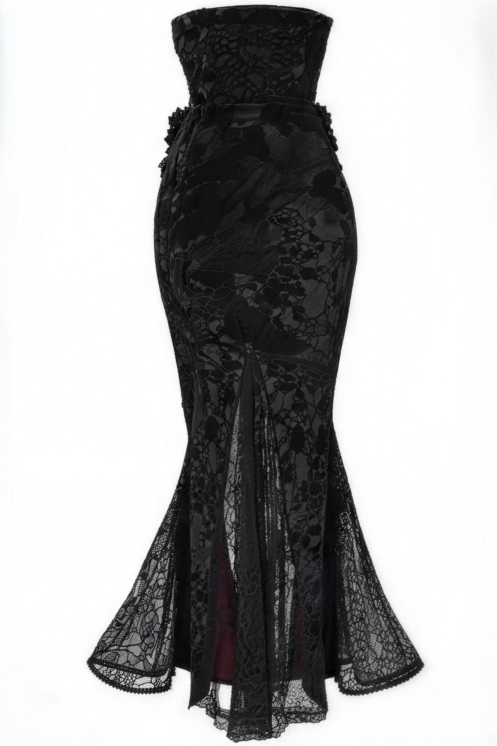 Bloody Gothic Atmosphere Velvet Strapless Mermaid Dress Winter