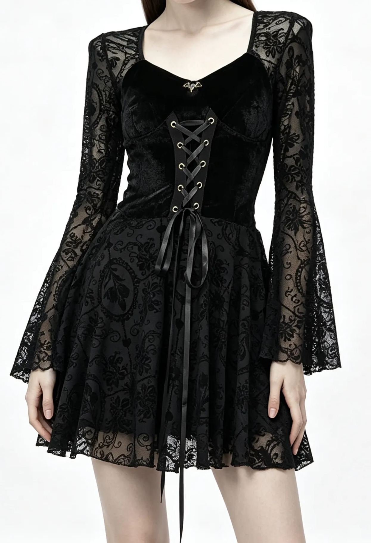 Mourning Veil Bell Sleeve Blouse