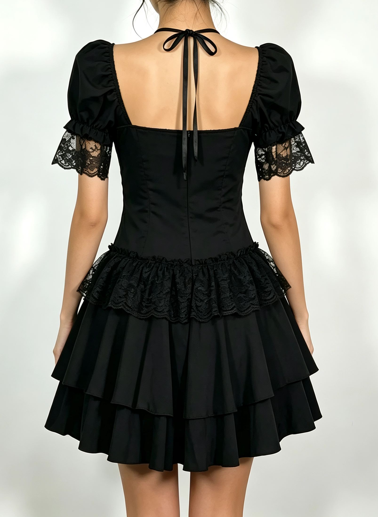 Subculture Bow Short-Sleeve Dress 