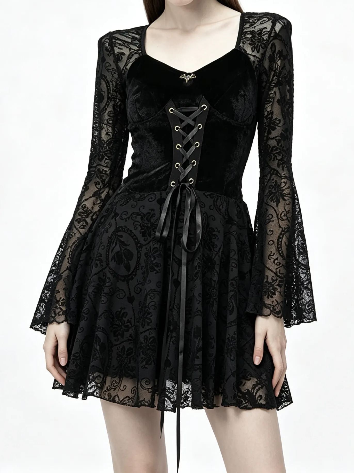 Mourning Veil Bell Sleeve Blouse