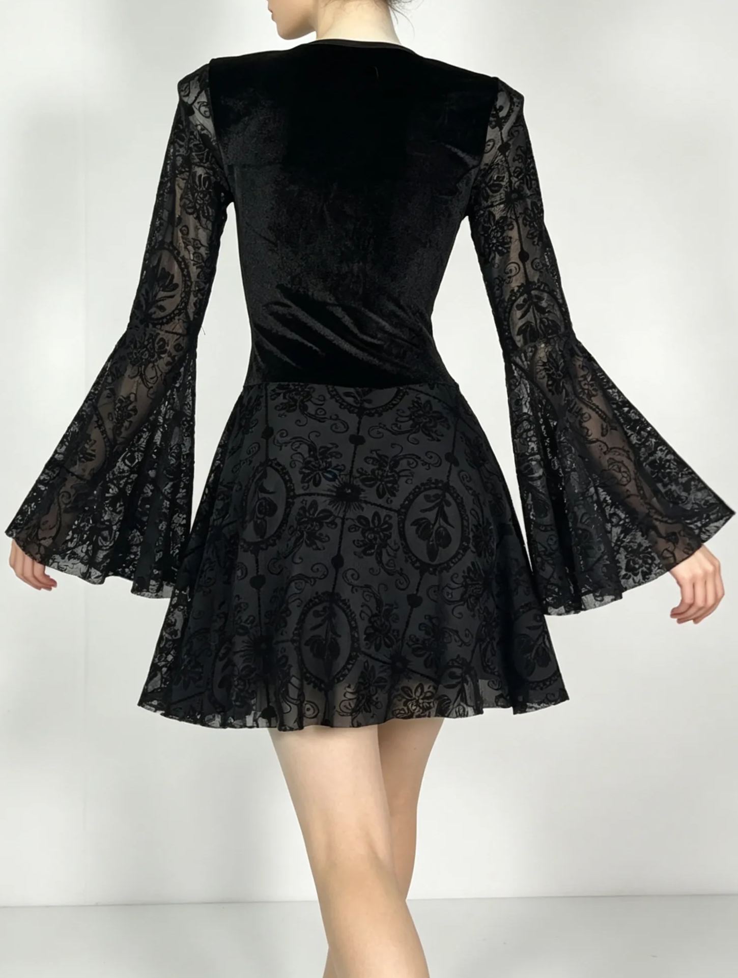 Mourning Veil Bell Sleeve Blouse