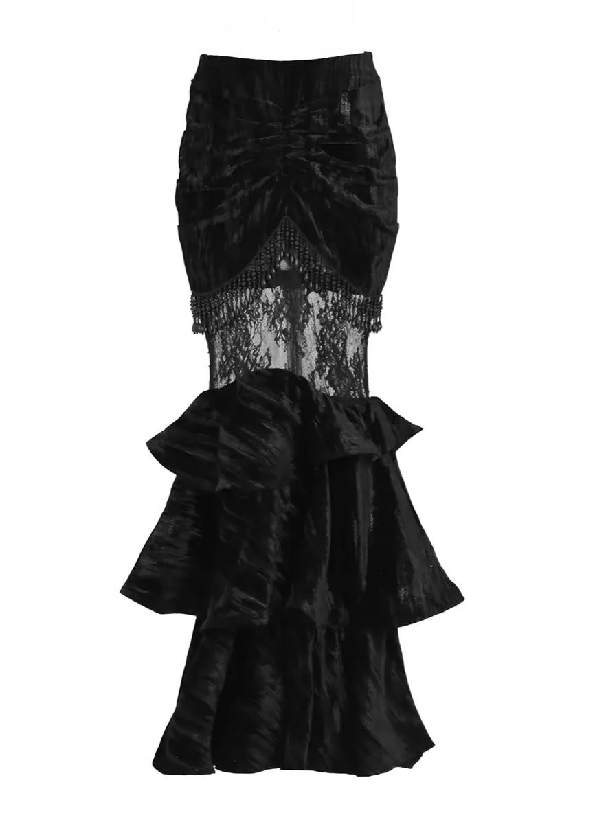 [Copy]Women's 3-Piece Gothic Victorian Dress Set Corset Bolero & Layered Maxi Skirt Dark Romantic Vampire Costume