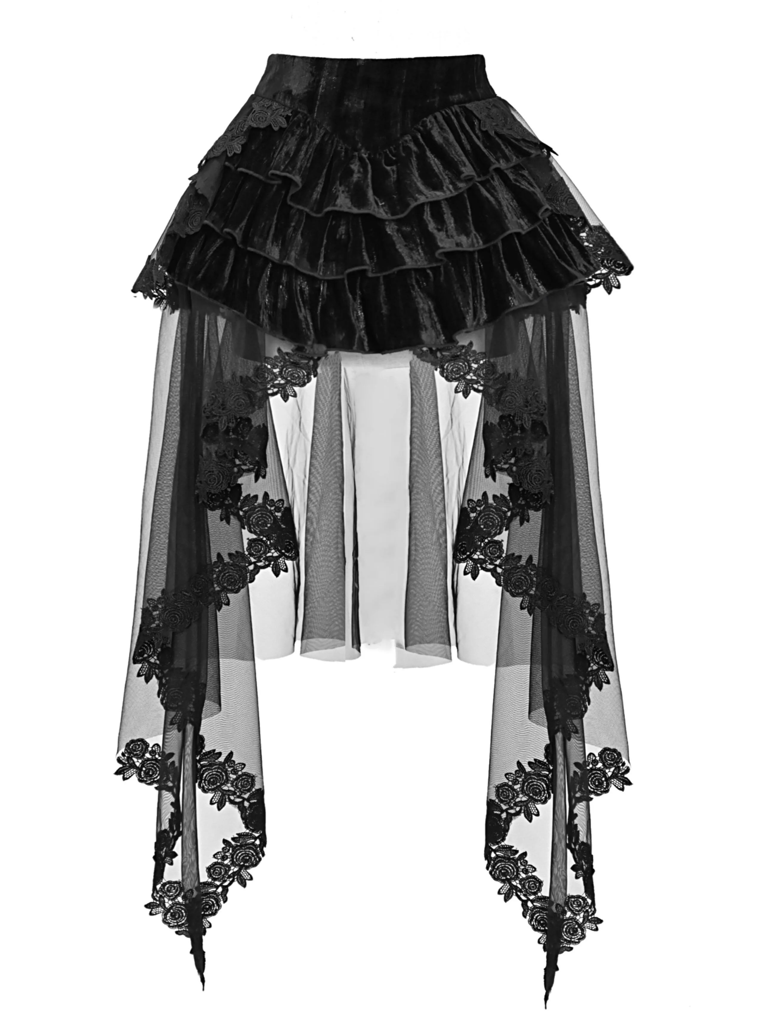 Gothic Rococo Velvet Mini Skirt