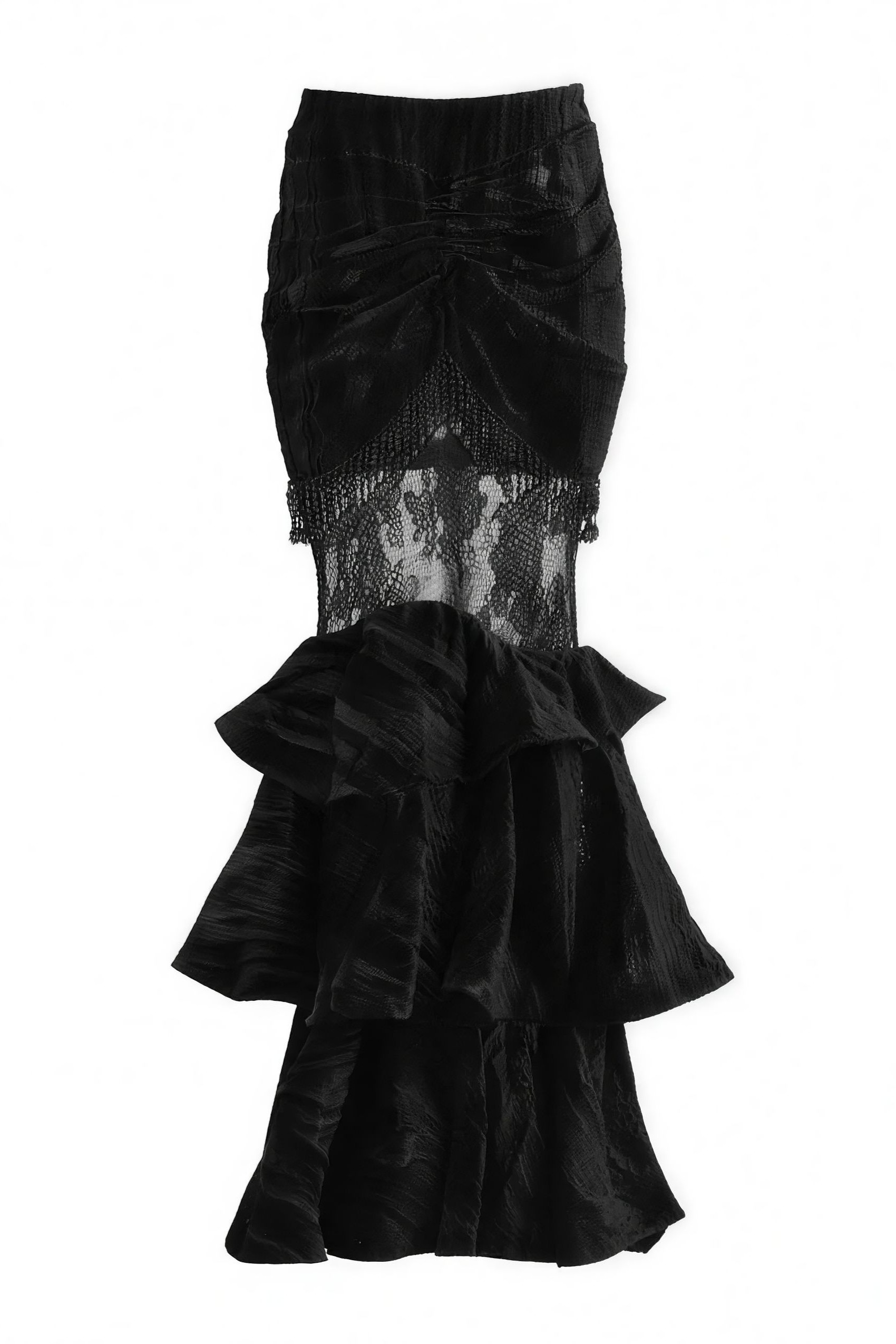 Duchess Gothic Rococo Court Pencil Mermaid Skirt Slimming Half Skirt for Autumn