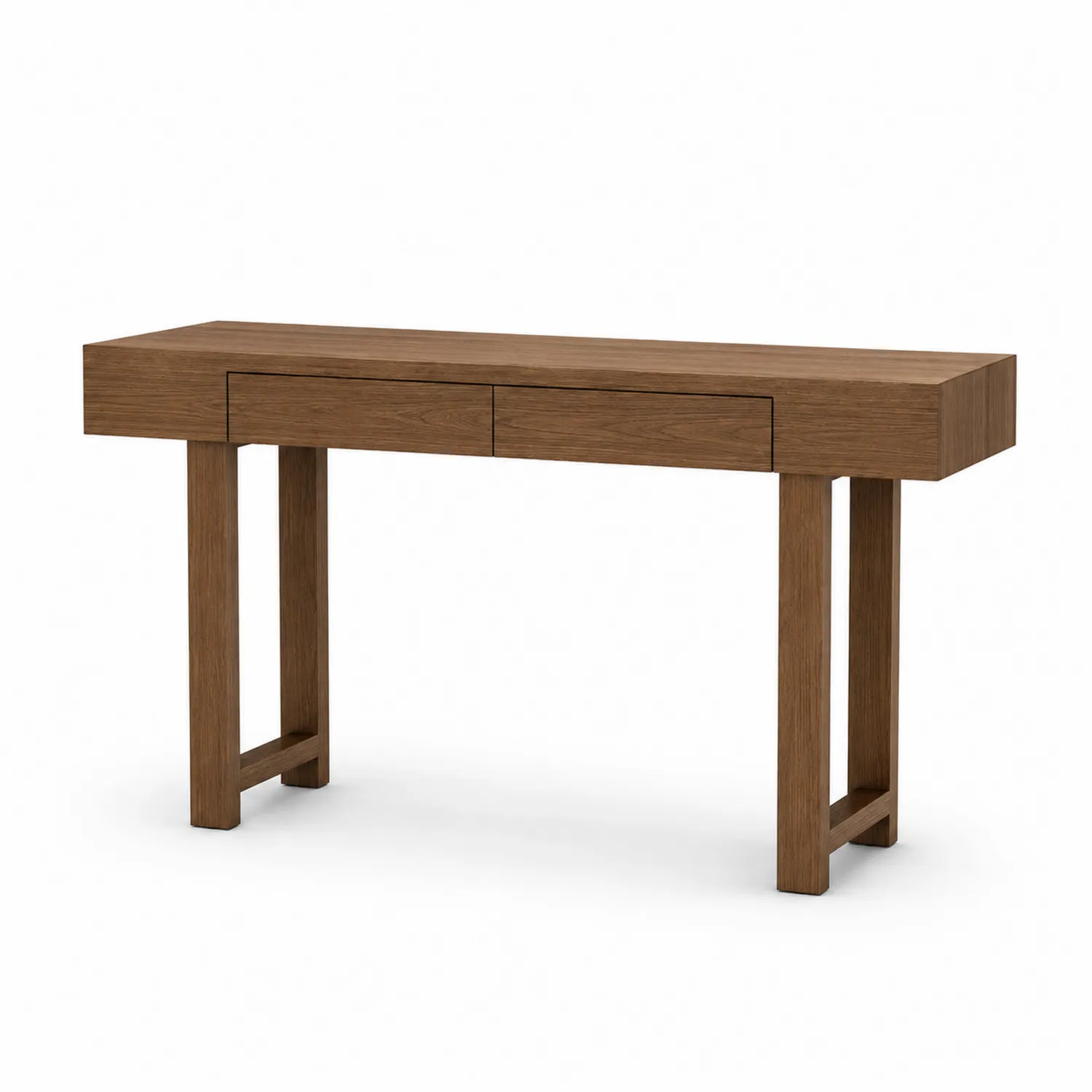 Konsola drewniana dębowa z szufladami