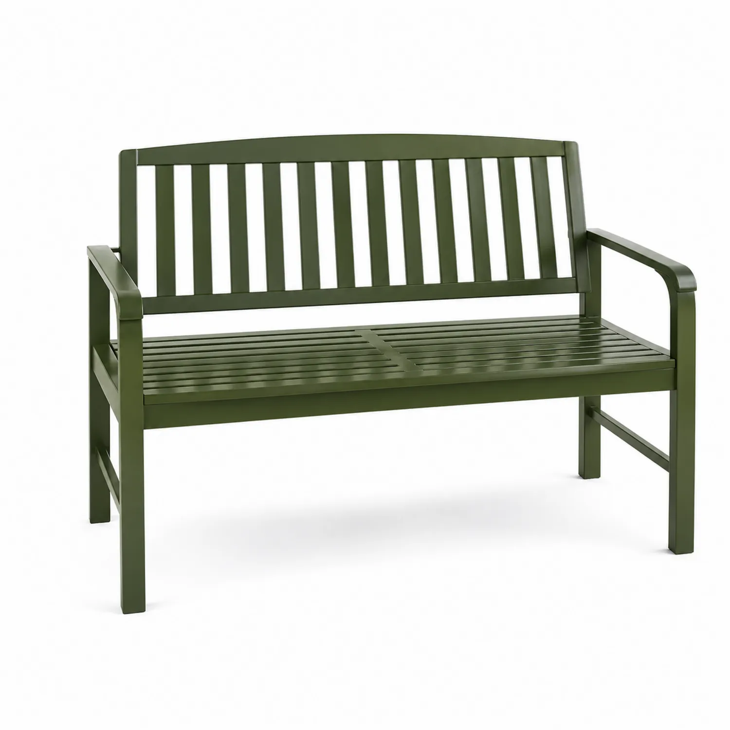 Ławka metalowa zielona 120x60x80 cm